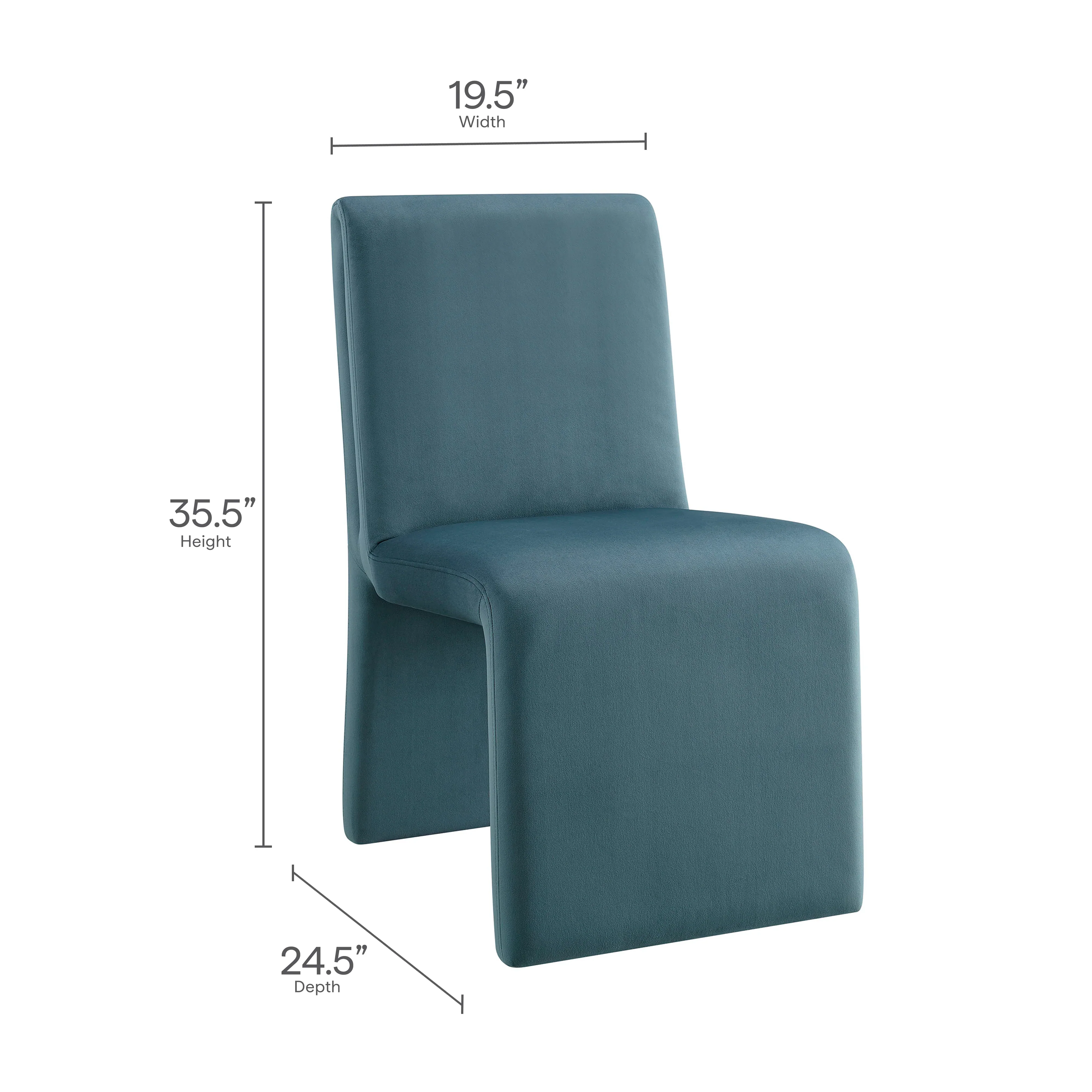 Emory Upholstered Performance Velvet Dining Side Chair - Image 36