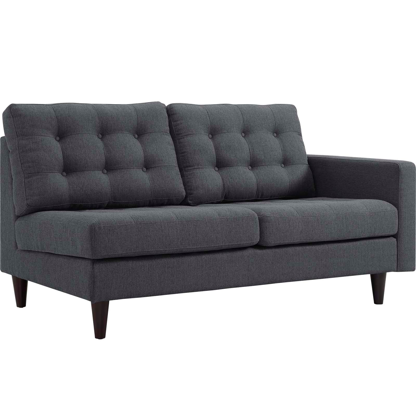 Empress 2 Piece Upholstered Fabric Left Facing Bumper Sectional - Image 4