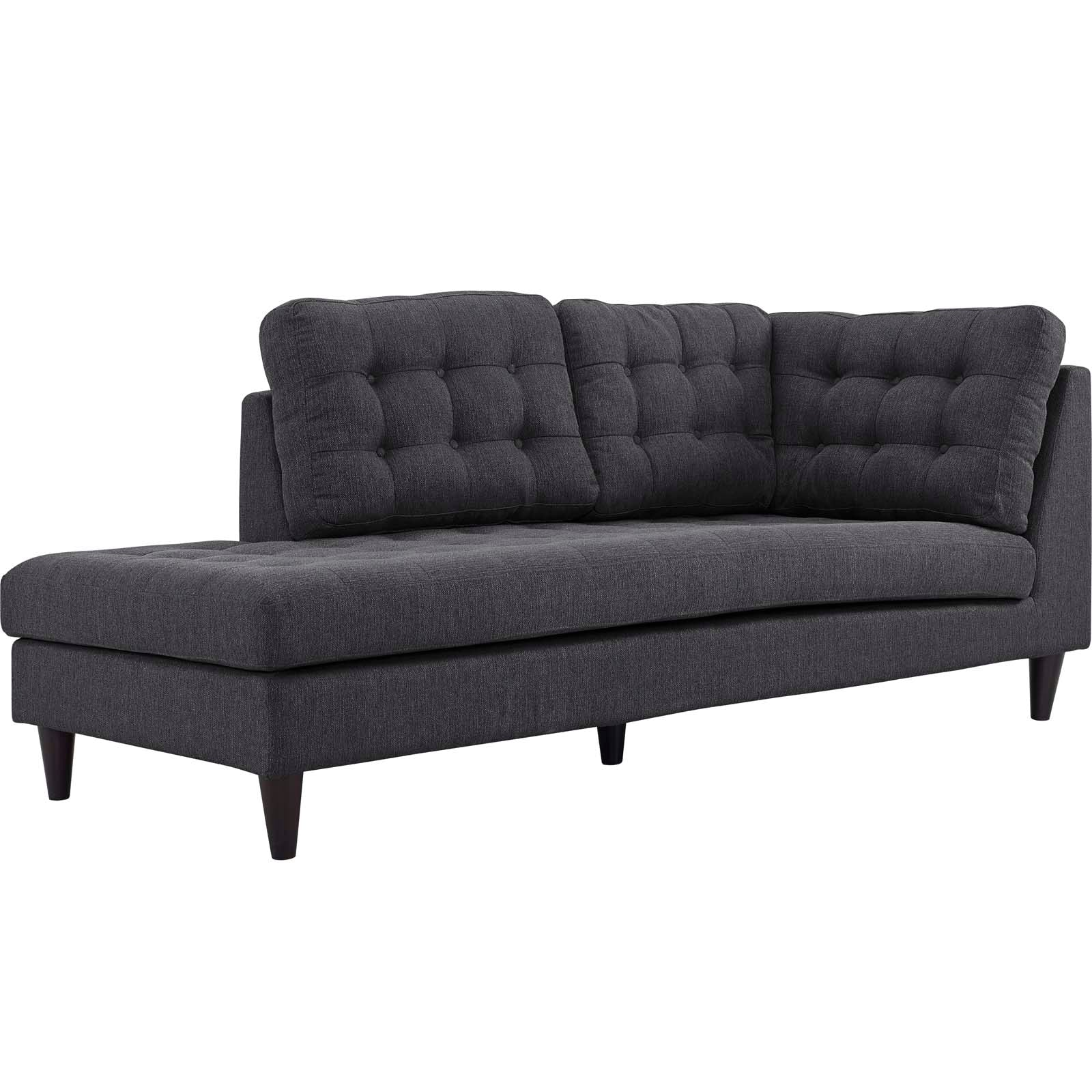 Empress 2 Piece Upholstered Fabric Left Facing Bumper Sectional - Image 5