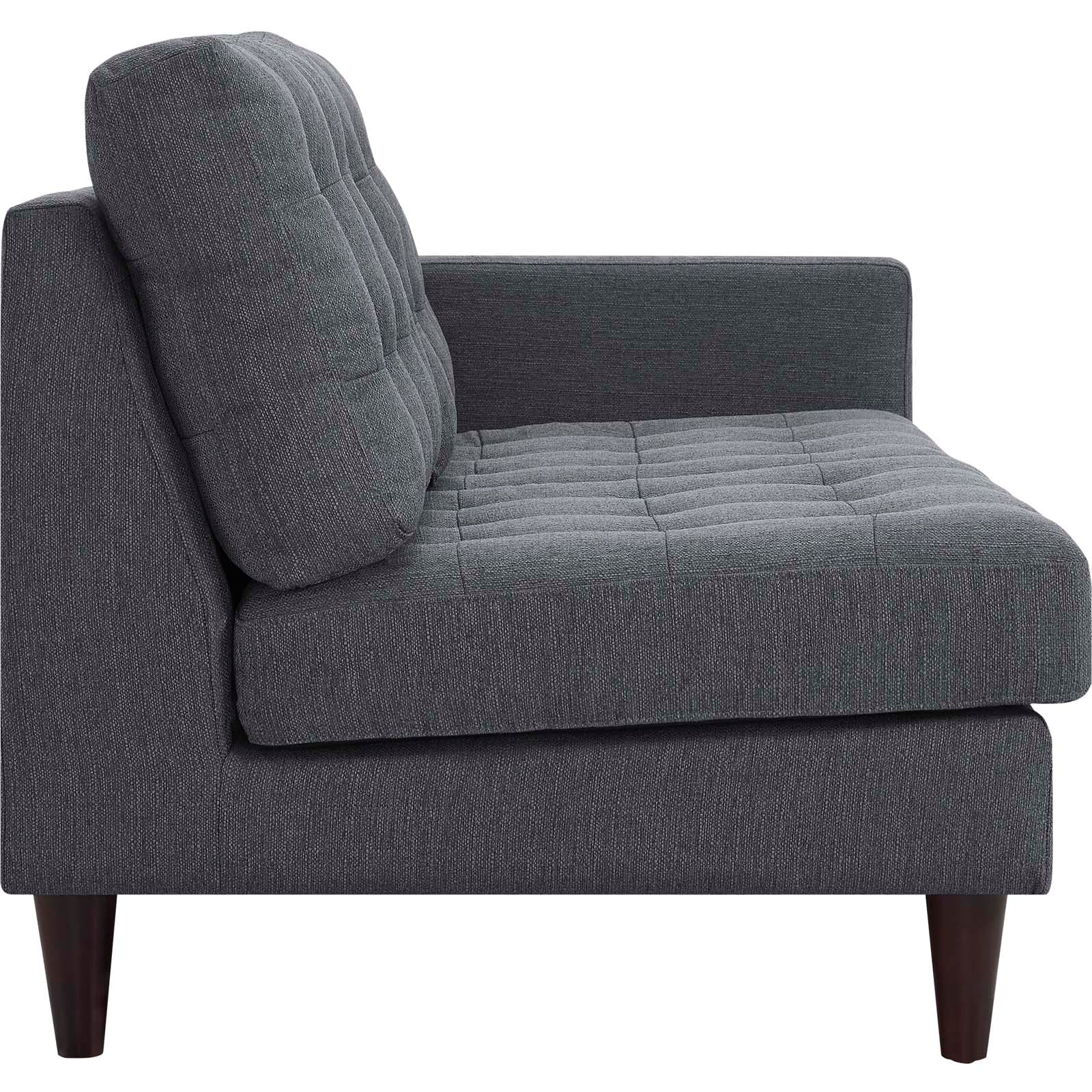 Empress 2 Piece Upholstered Fabric Left Facing Bumper Sectional - Image 6