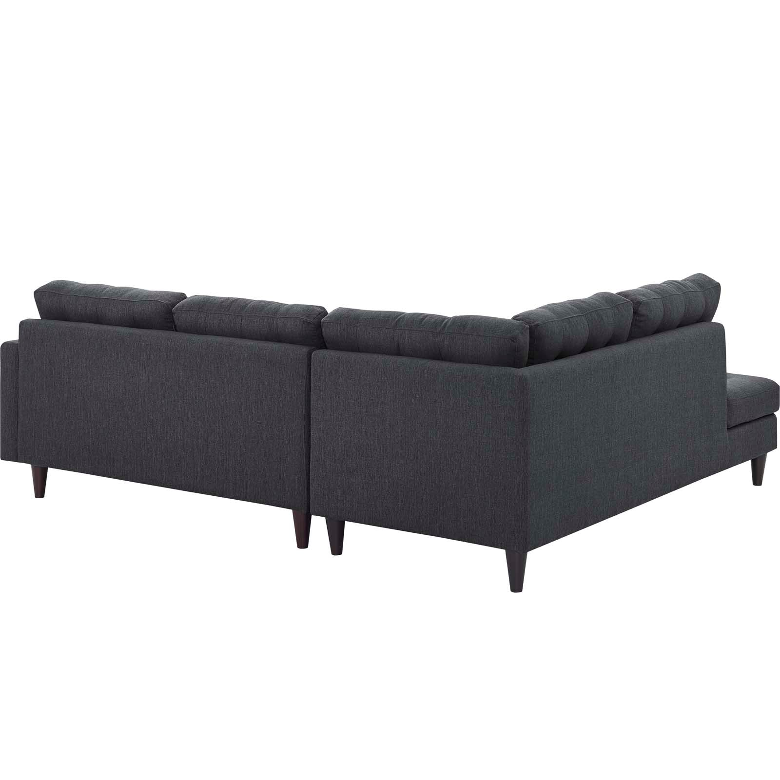 Empress 2 Piece Upholstered Fabric Left Facing Bumper Sectional - Image 7