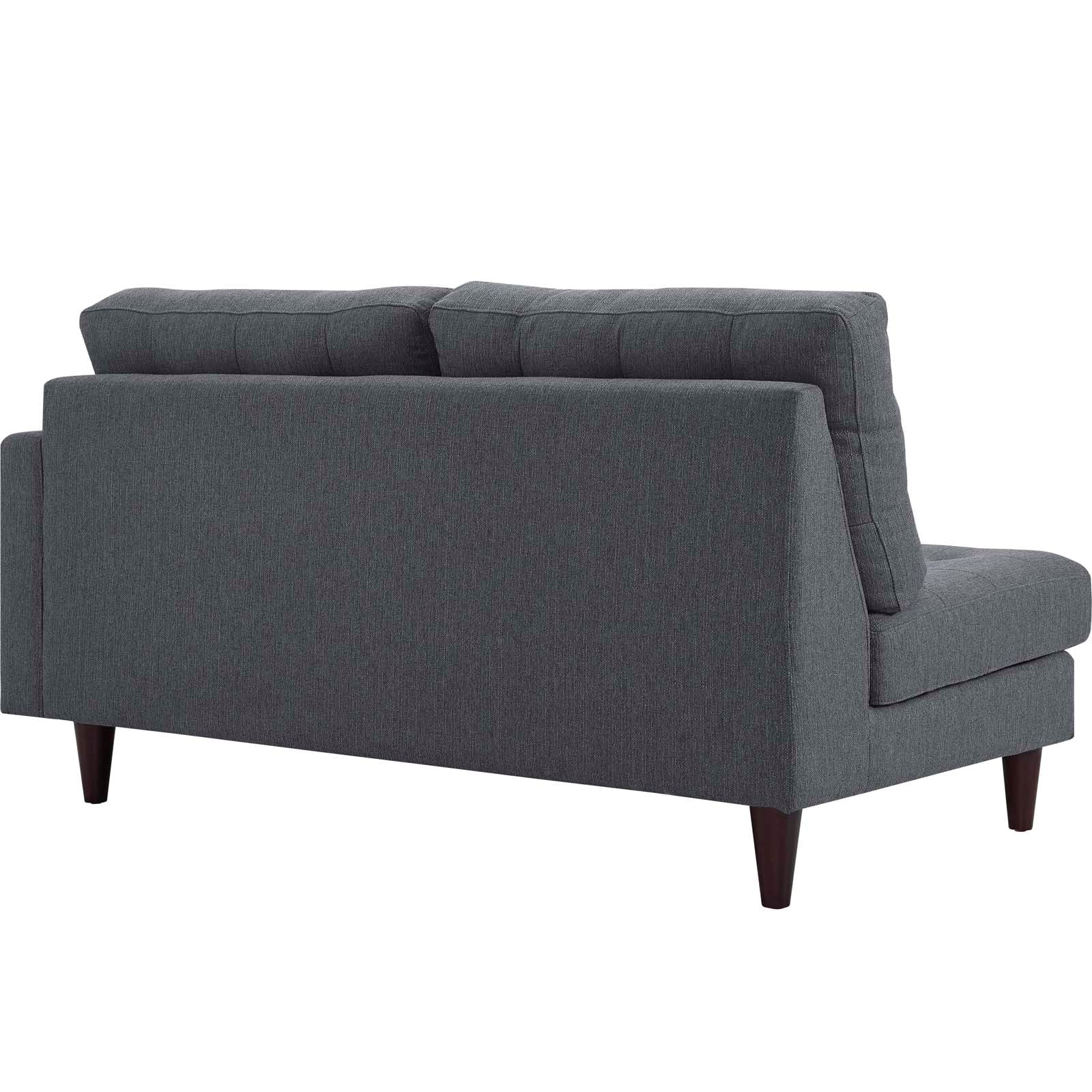 Empress Right-Facing Upholstered Fabric Loveseat - Image 3