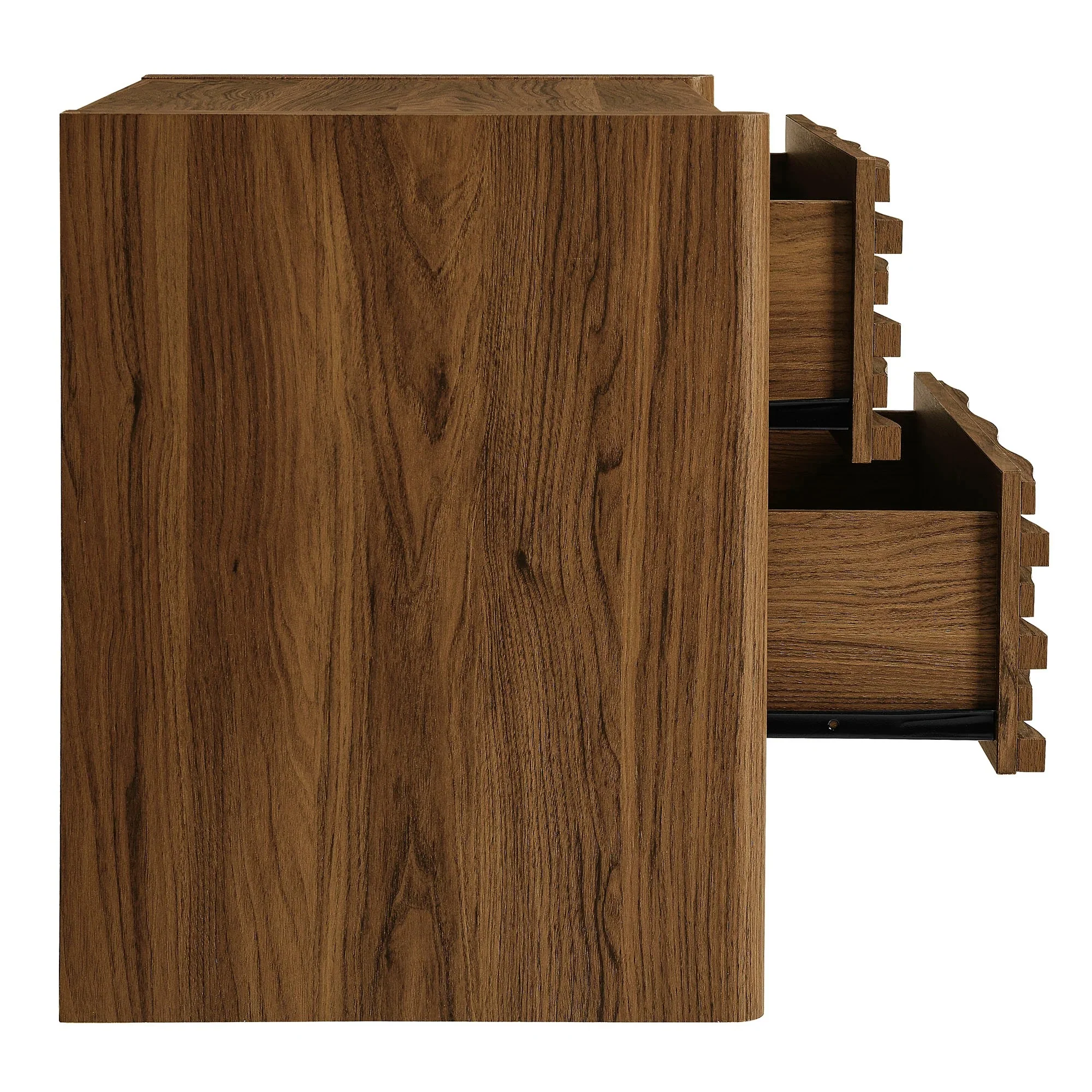 Emric Wave Nightstand in Walnut - Image 5