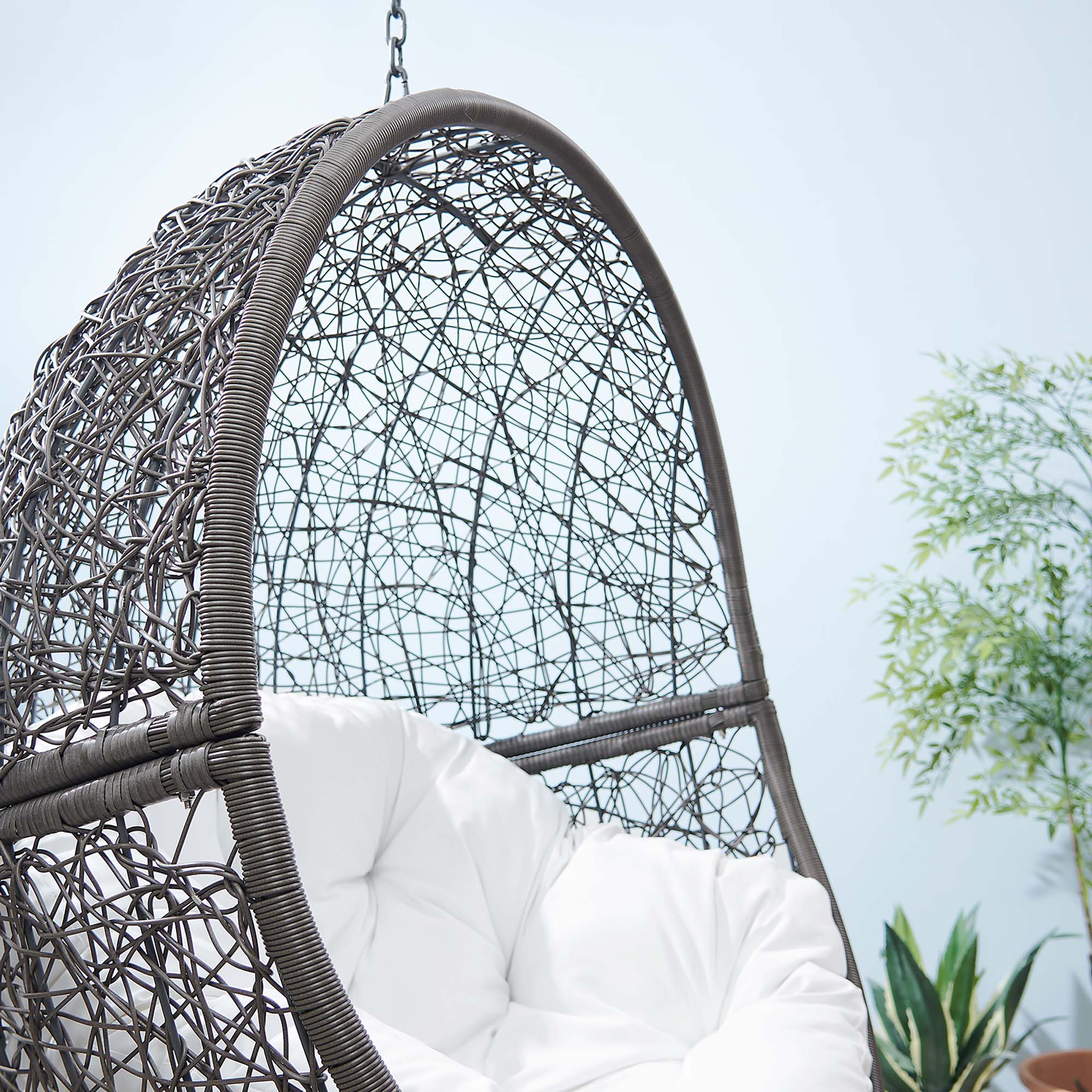 Encase Outdoor Patio Rattan Swing Chair - Image 39