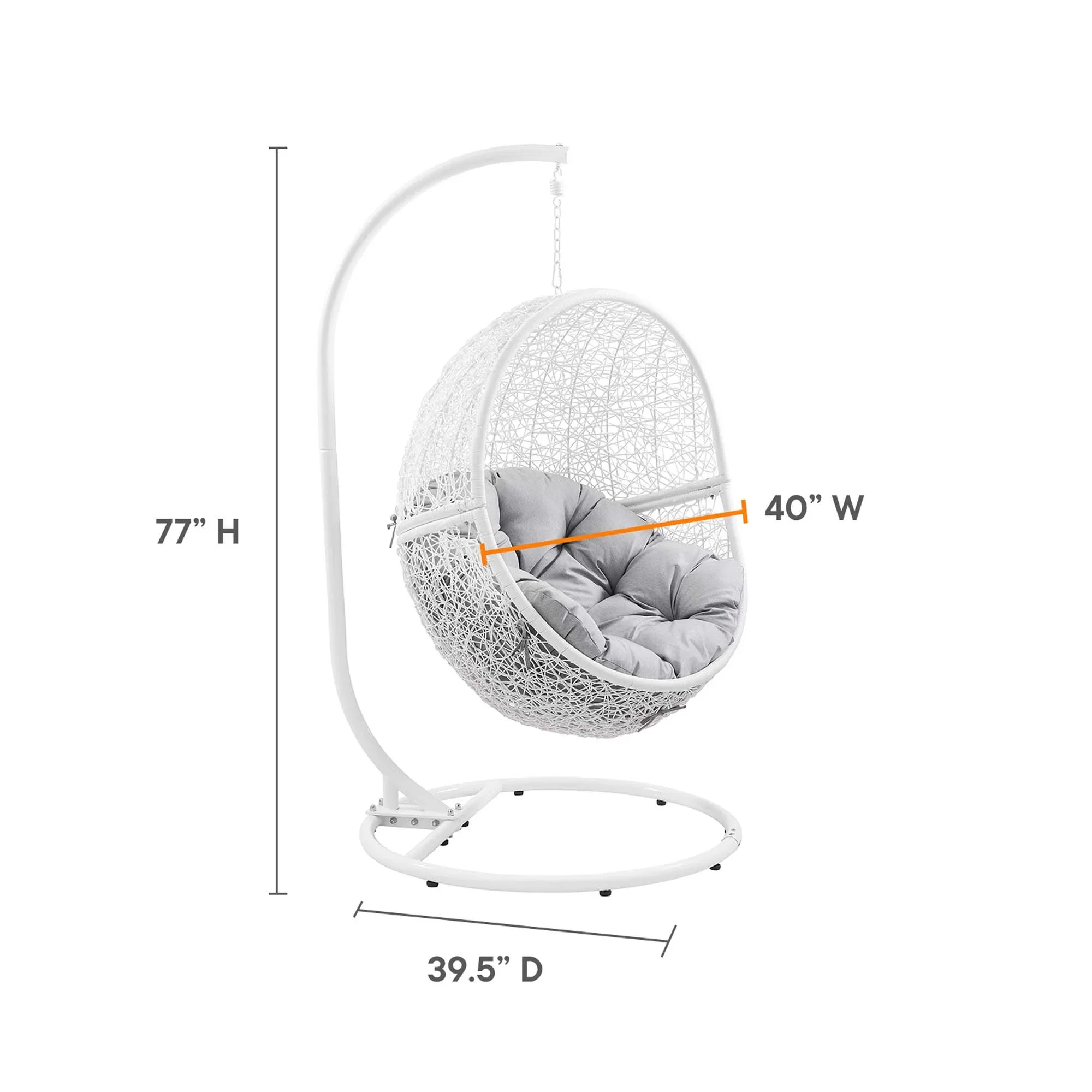 Encase Outdoor Patio Rattan Swing Chair - Image 49