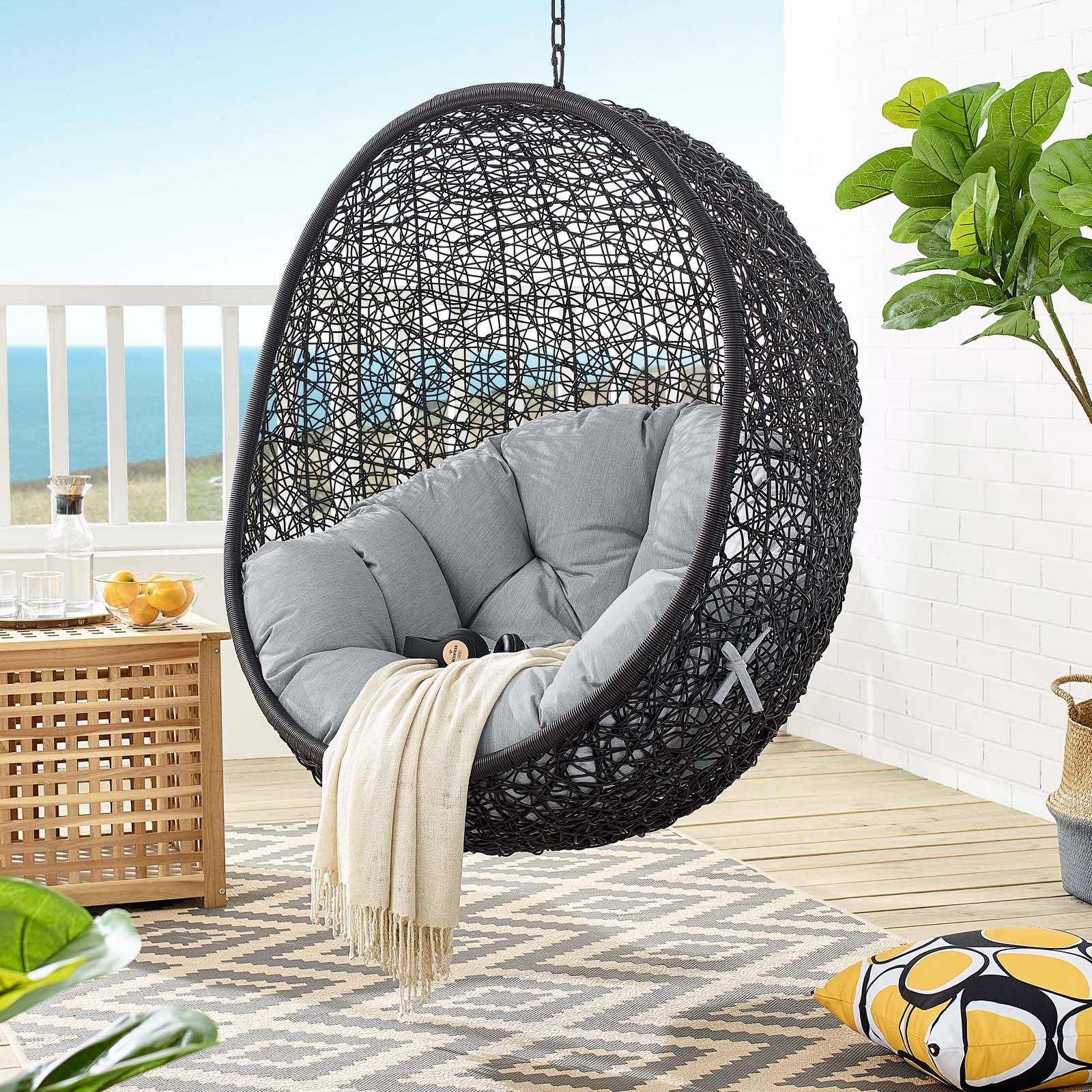 Encase Sunbrella® Swing Outdoor Patio Lounge Chair - Image 10