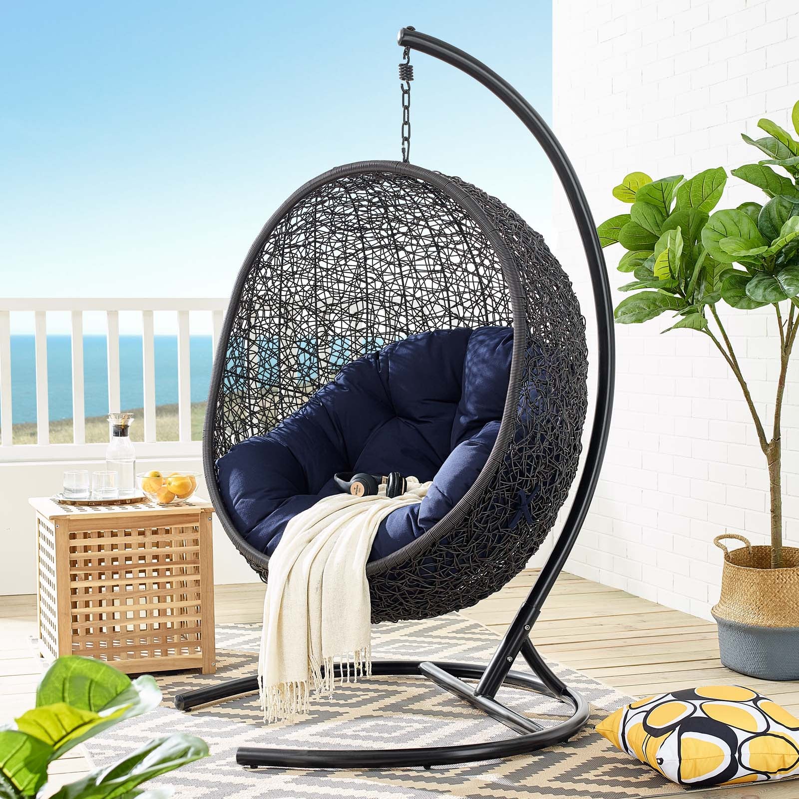 Encase Sunbrella® Swing Outdoor Patio Lounge Chair - Image 17