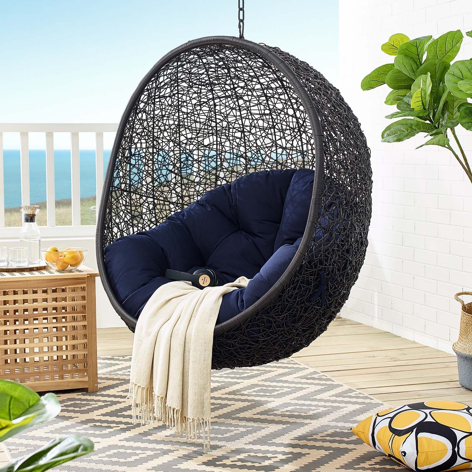 Encase Sunbrella® Swing Outdoor Patio Lounge Chair - Image 18