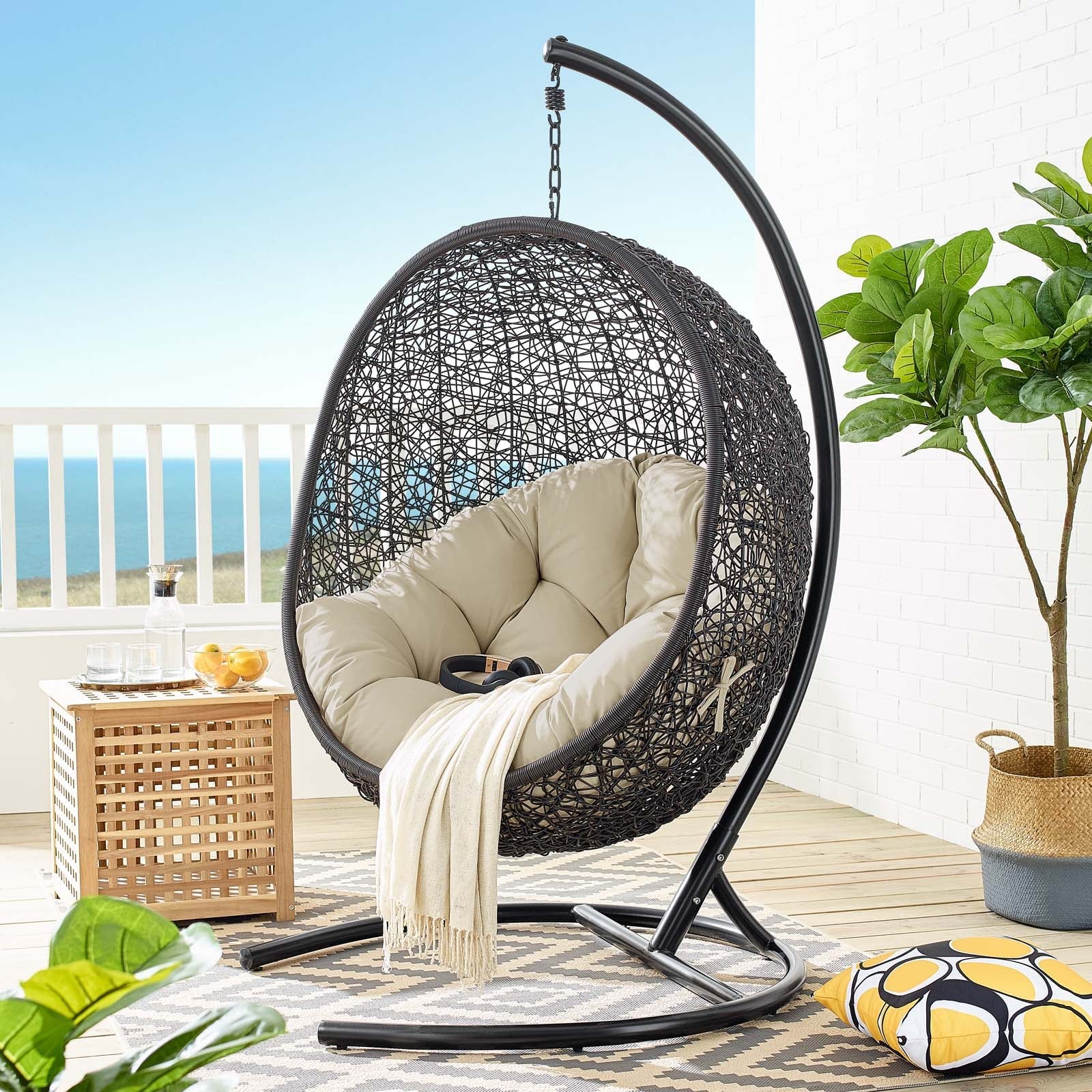 Encase Sunbrella® Swing Outdoor Patio Lounge Chair - Image 2