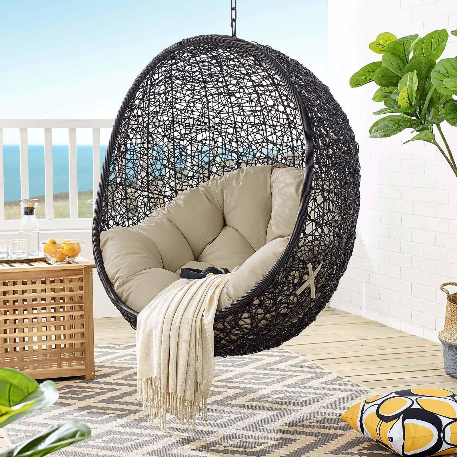 Encase Sunbrella® Swing Outdoor Patio Lounge Chair - Image 3