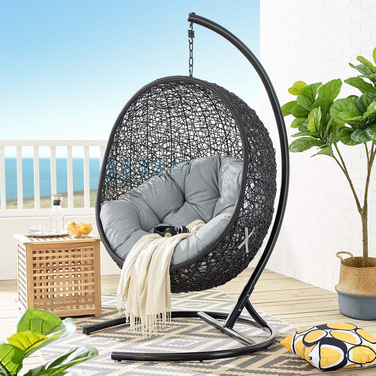 Encase Swing Outdoor Patio Lounge Chair - Image 10