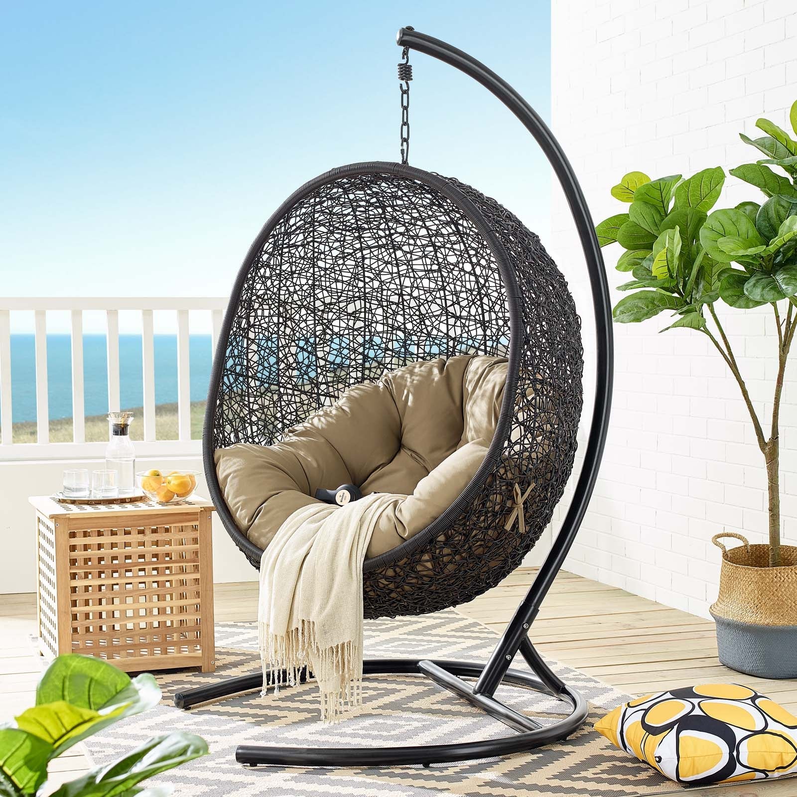 Encase Swing Outdoor Patio Lounge Chair - Image 18