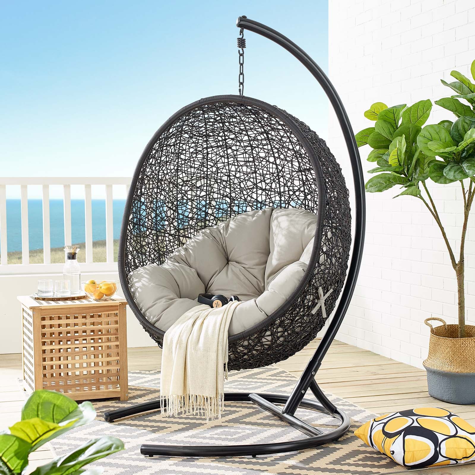 Encase Swing Outdoor Patio Lounge Chair - Image 2