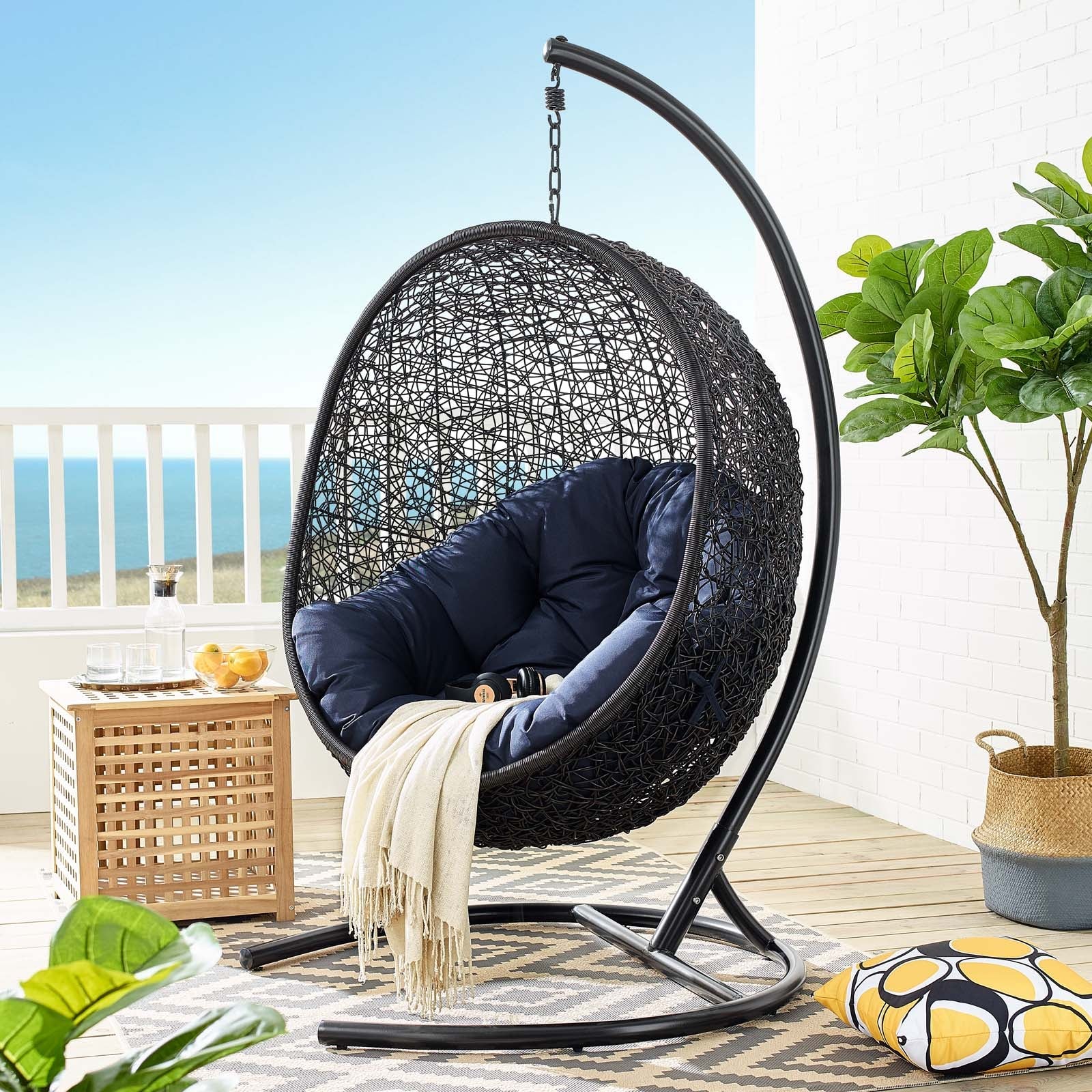 Encase Swing Outdoor Patio Lounge Chair - Image 26