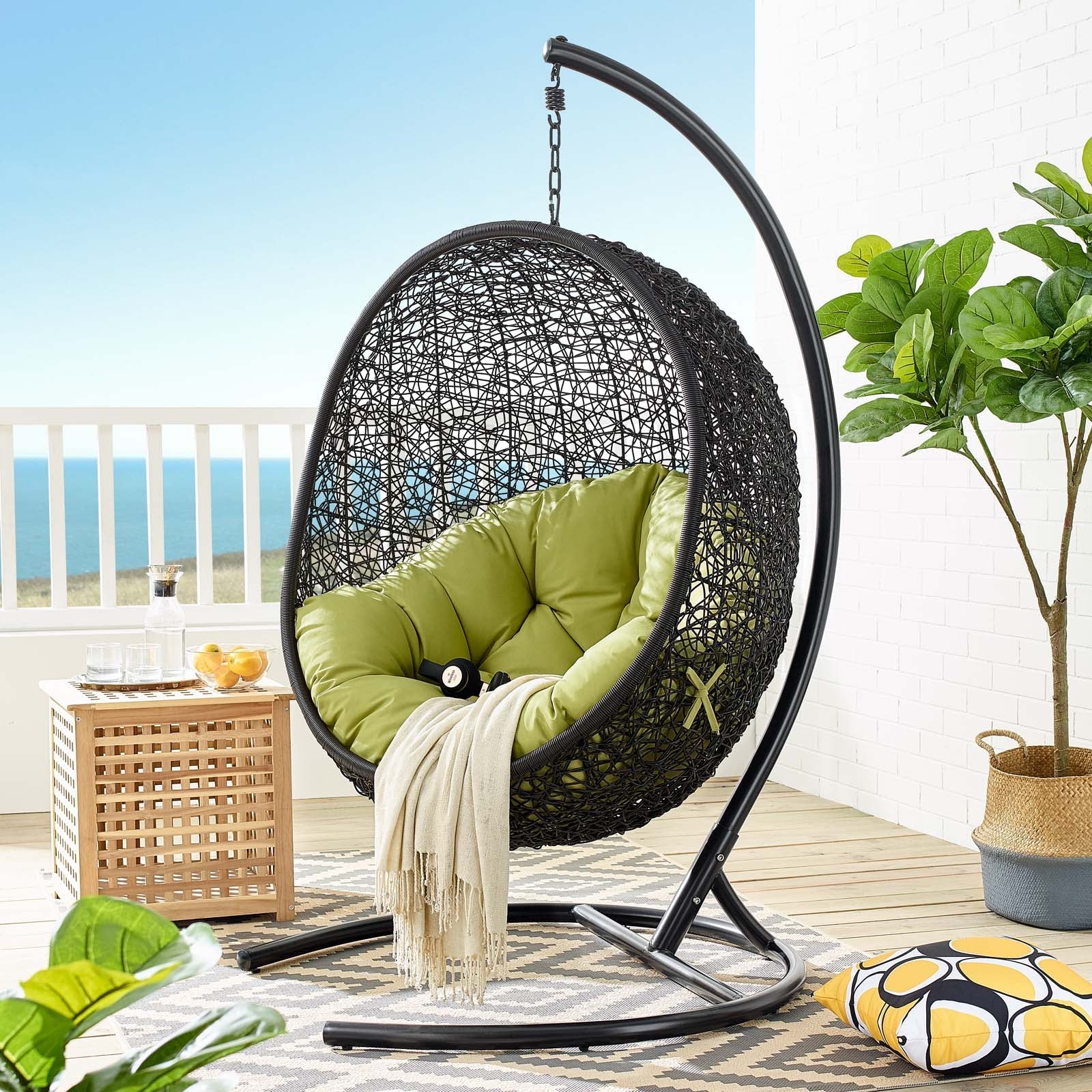 Encase Swing Outdoor Patio Lounge Chair - Image 42