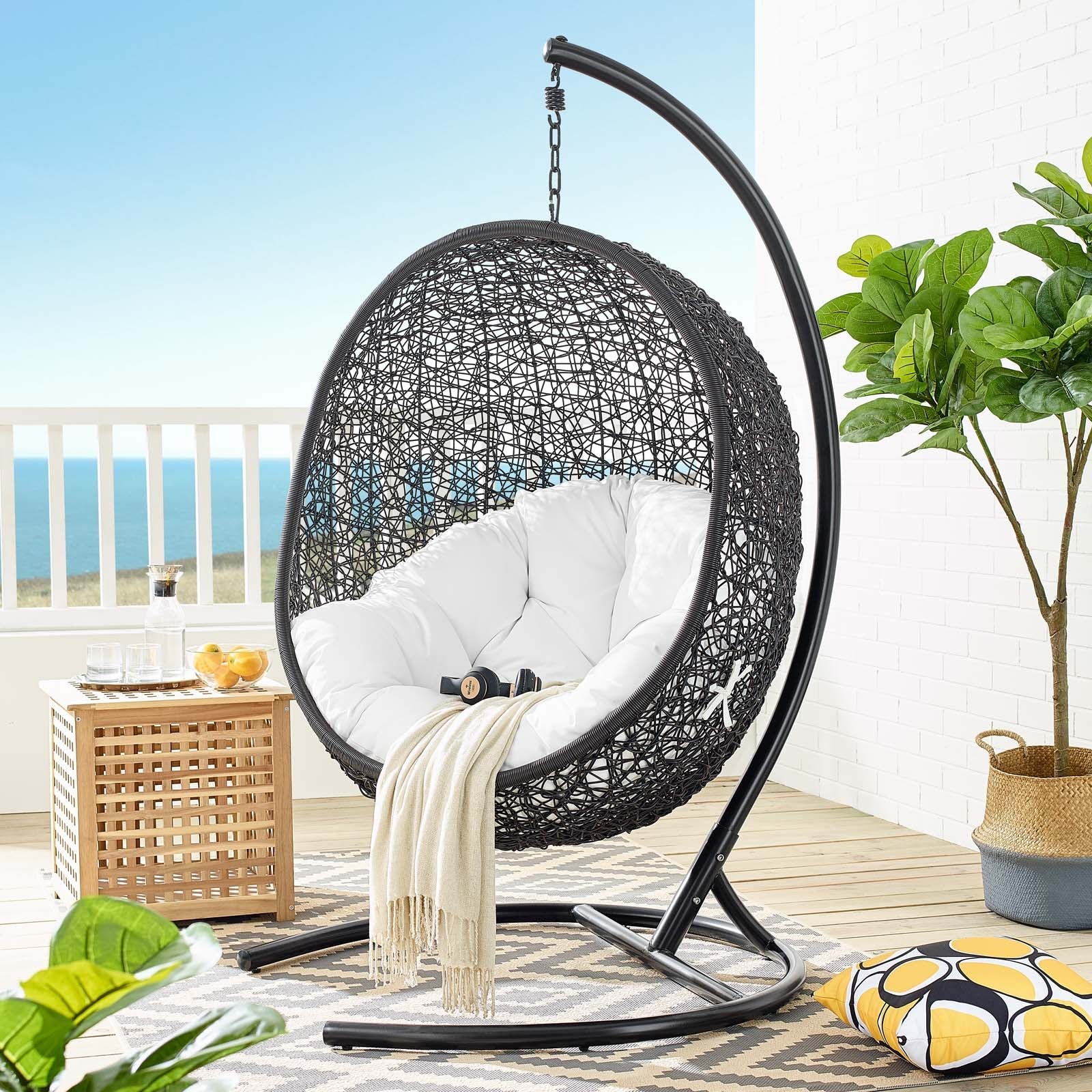 Encase Swing Outdoor Patio Lounge Chair - Image 58