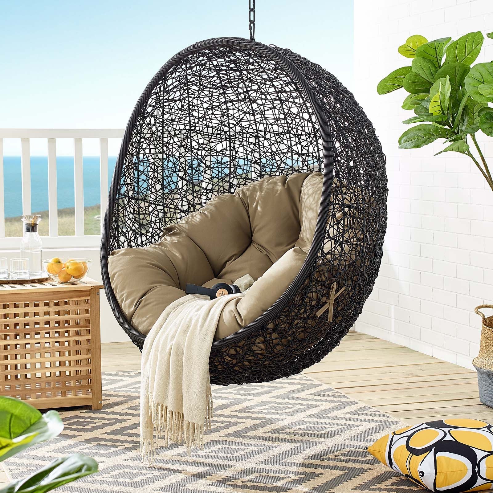 Encase Swing Outdoor Patio Lounge Chair Without Stand - Image 16