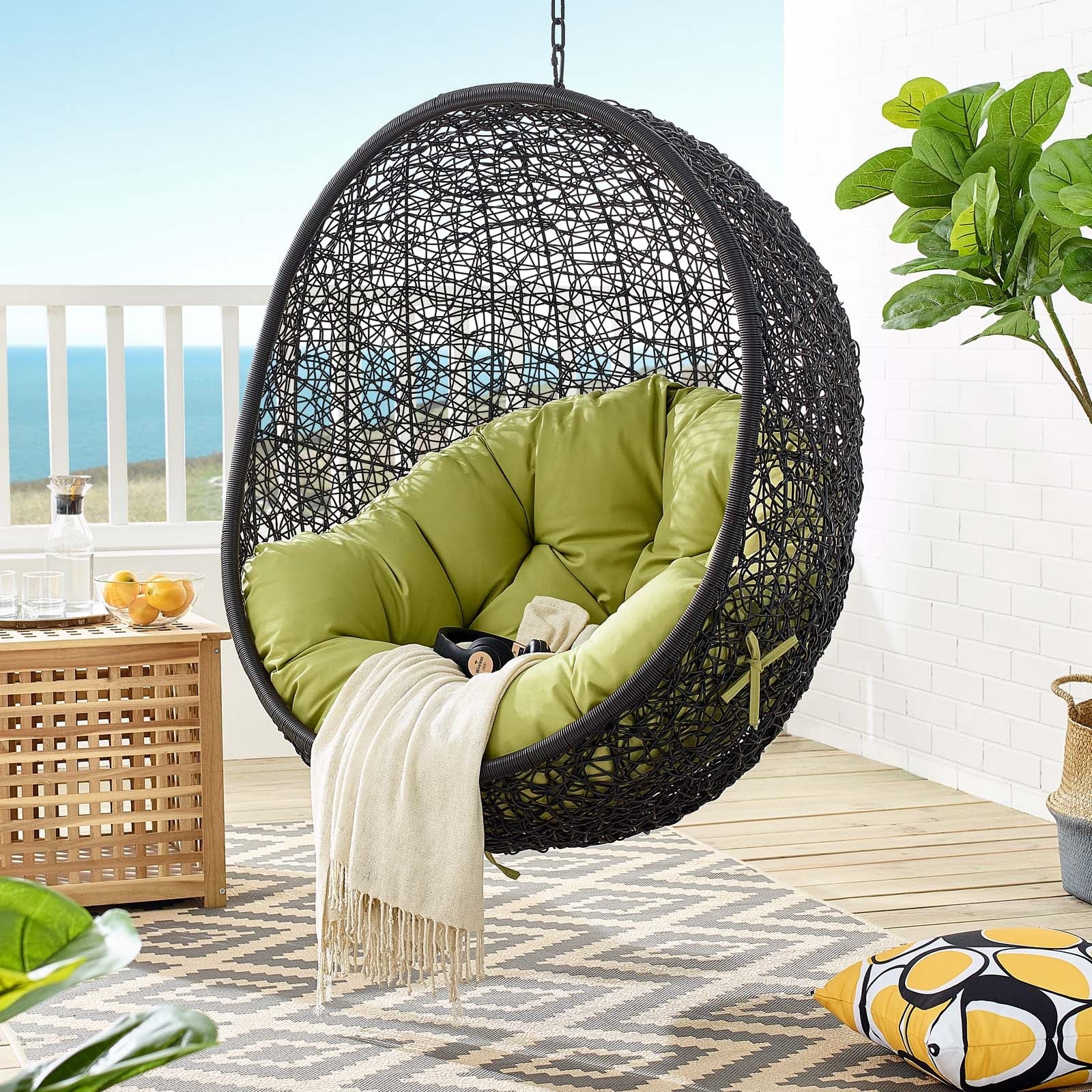 Encase Swing Outdoor Patio Lounge Chair Without Stand - Image 37
