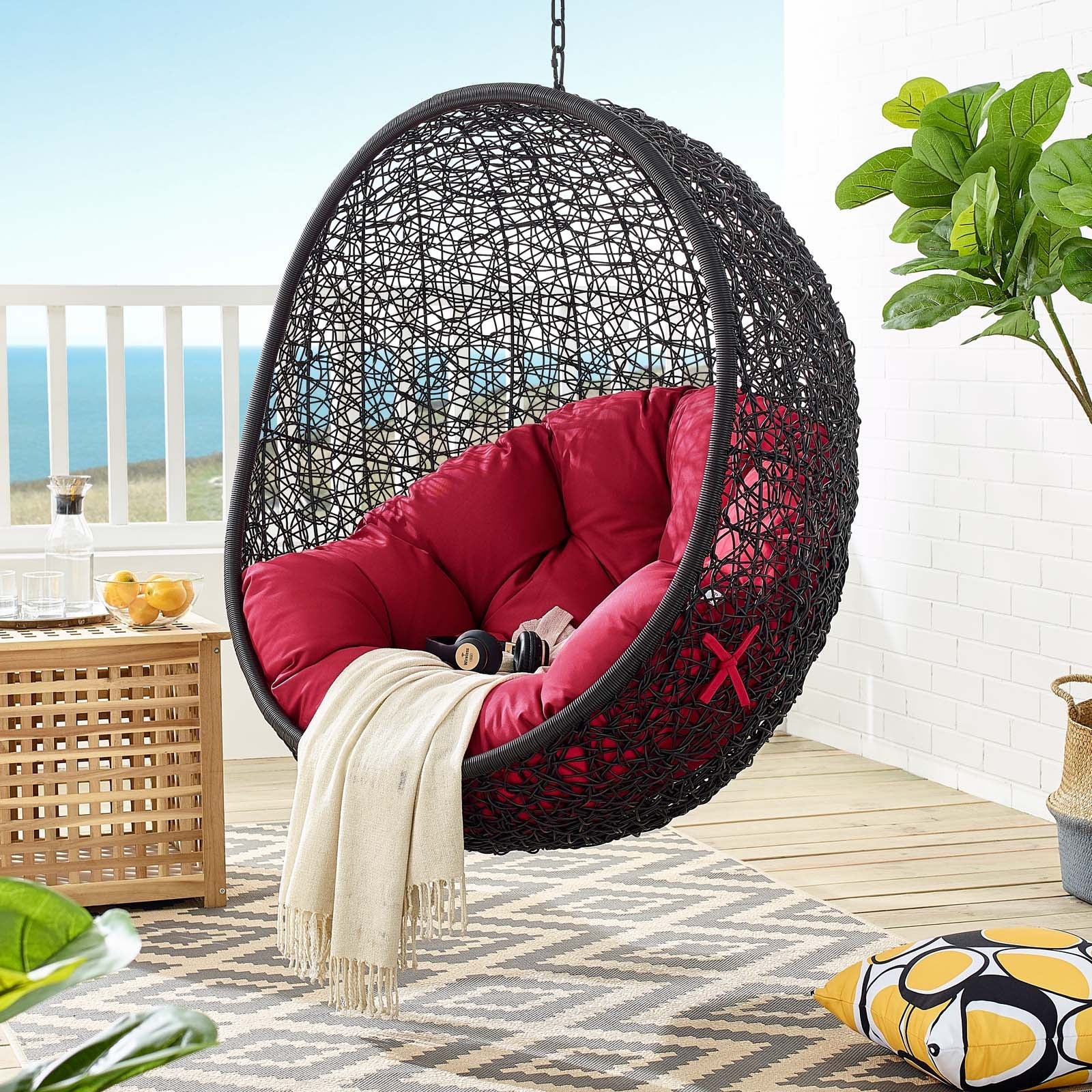 Encase Swing Outdoor Patio Lounge Chair Without Stand - Image 44