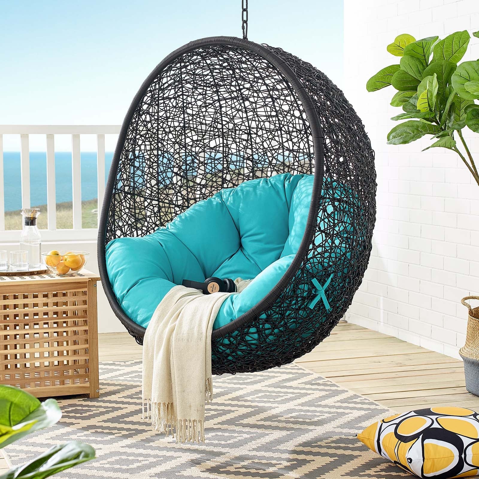 Encase Swing Outdoor Patio Lounge Chair Without Stand - Image 51