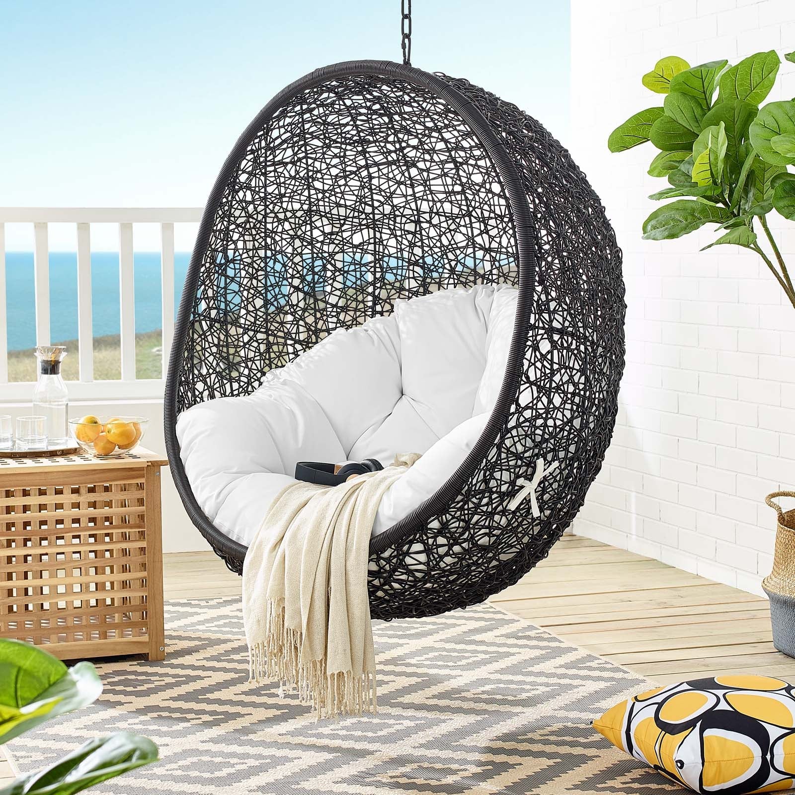 Encase Swing Outdoor Patio Lounge Chair Without Stand - Image 58