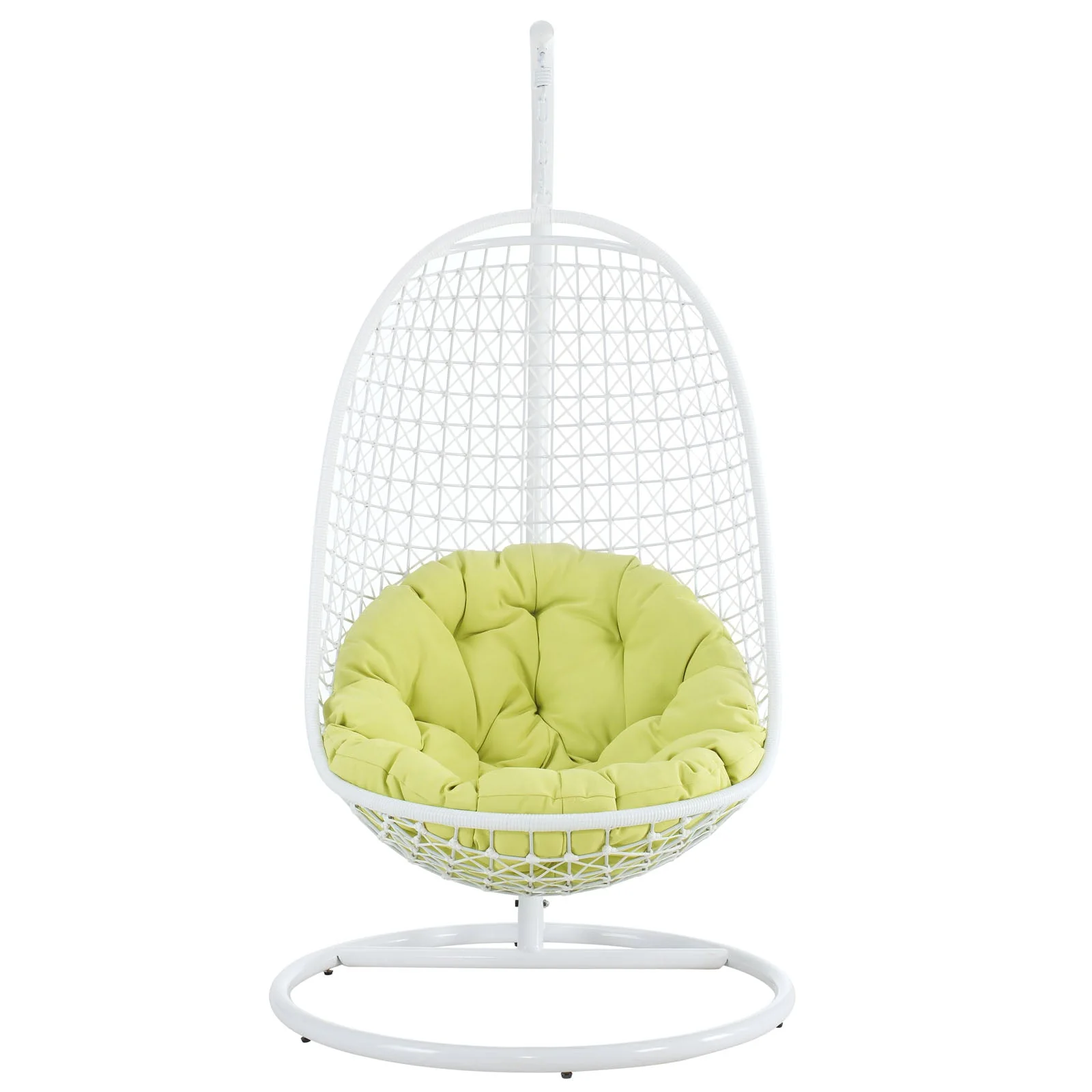 Encounter Swing Outdoor Patio Fabric Lounge Chair in White - Image 4