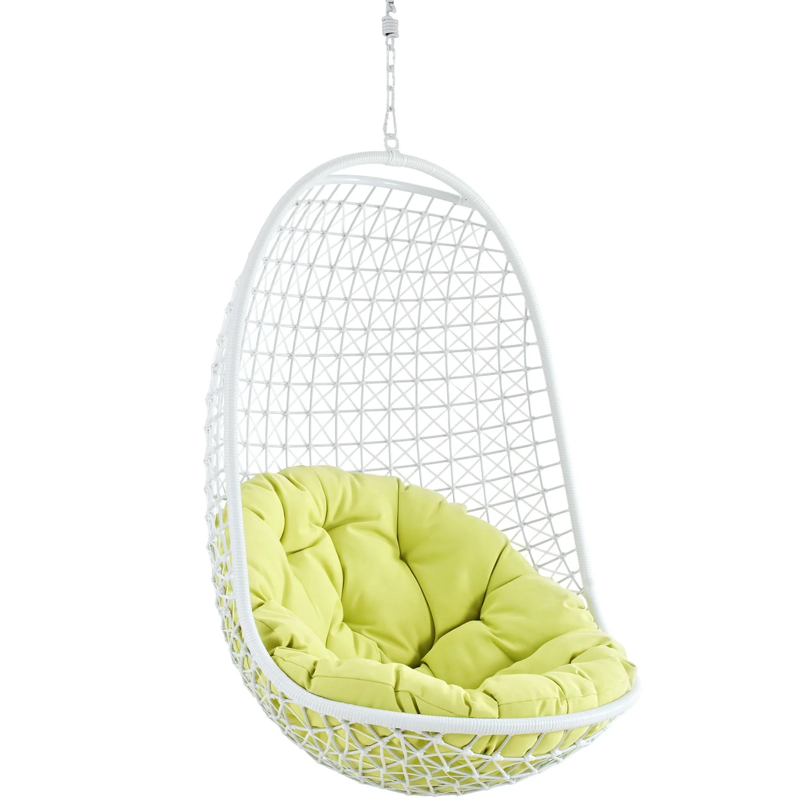 Encounter Swing Outdoor Patio Fabric Lounge Chair in White - Image 5
