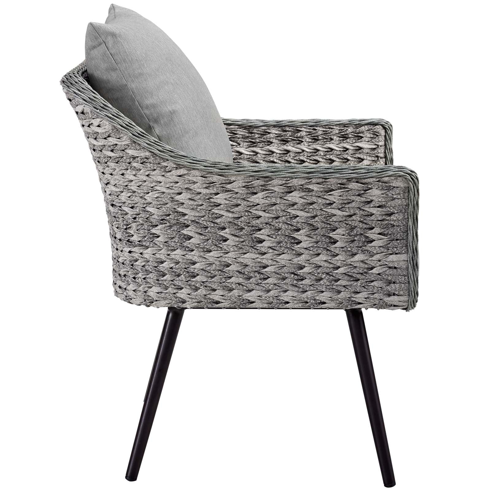 Endeavor Outdoor Patio Wicker Rattan Armchair - Image 4