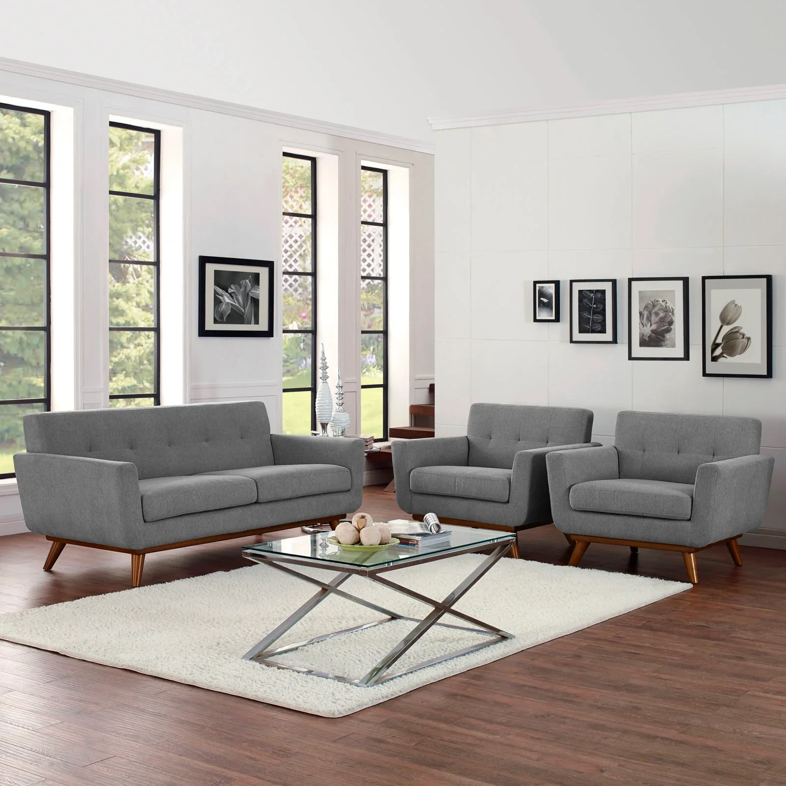 Engage Armchairs and Loveseat Set of 3 - Image 14