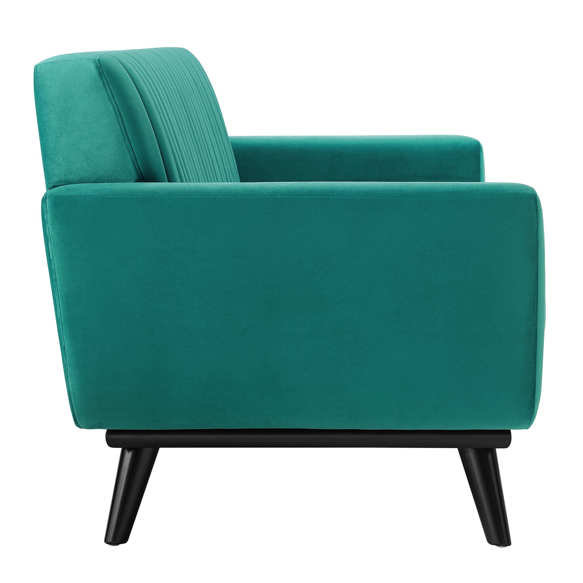Engage Channel Tufted Performance Velvet Loveseat - Image 4