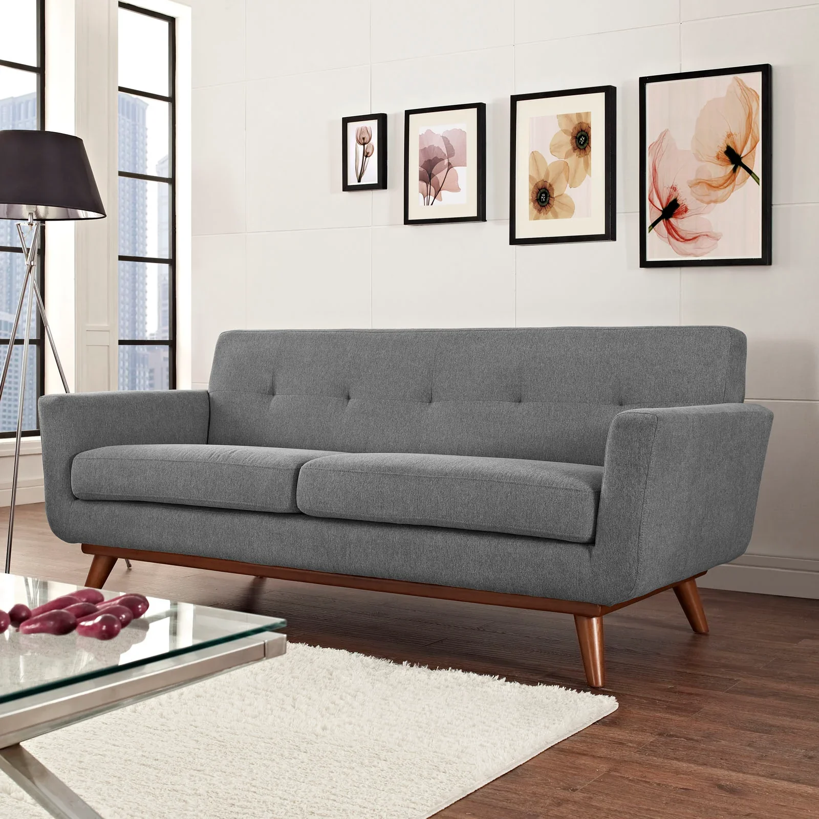 Engage Upholstered Fabric Loveseat - Image 14
