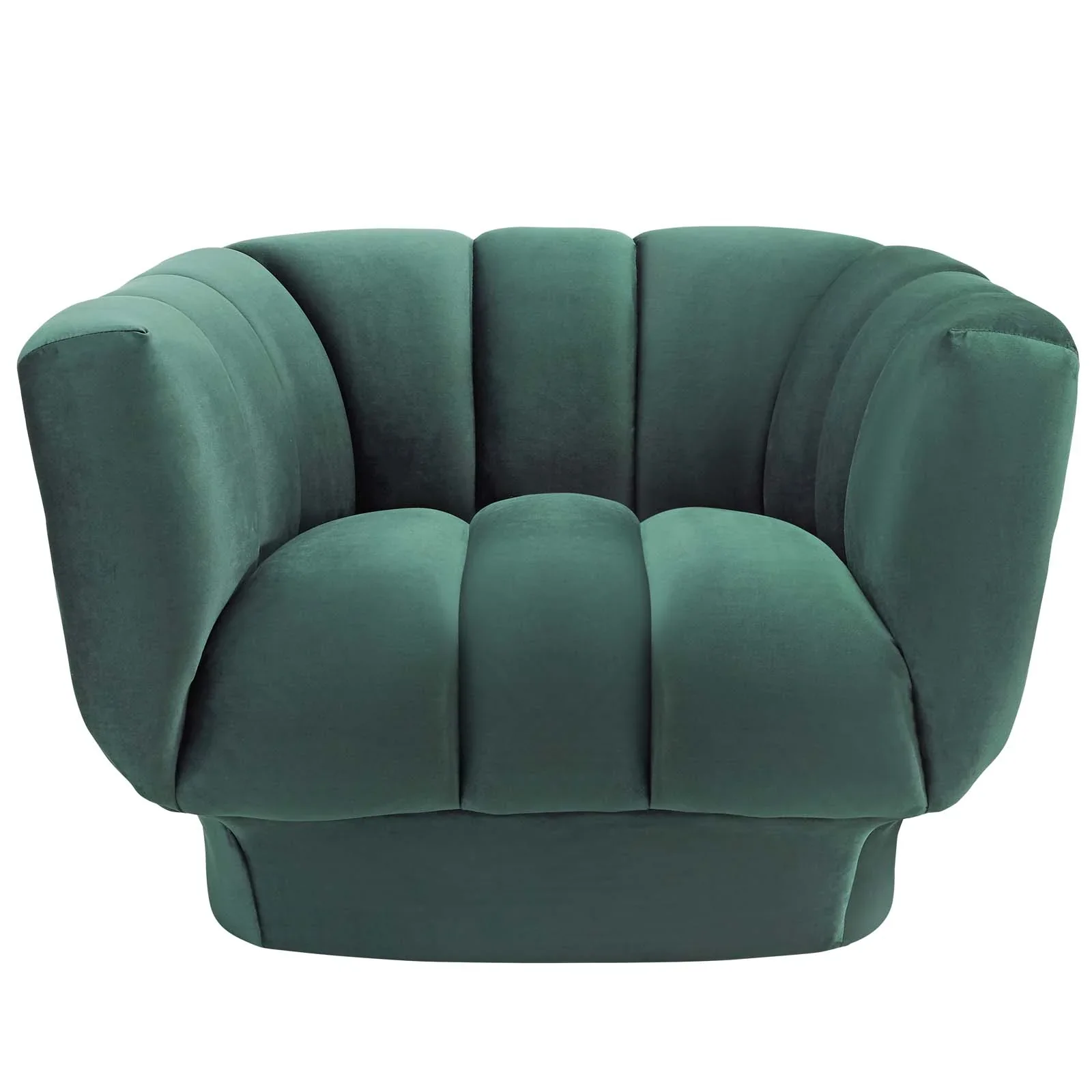 Entertain Vertical Channel Tufted Performance Velvet Armchair - Image 4