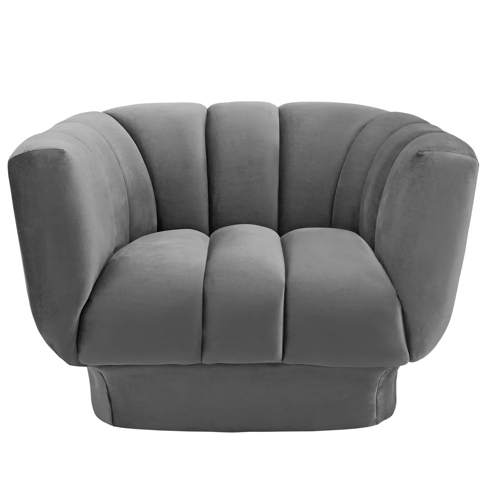 Entertain Vertical Channel Tufted Performance Velvet Armchair - Image 7
