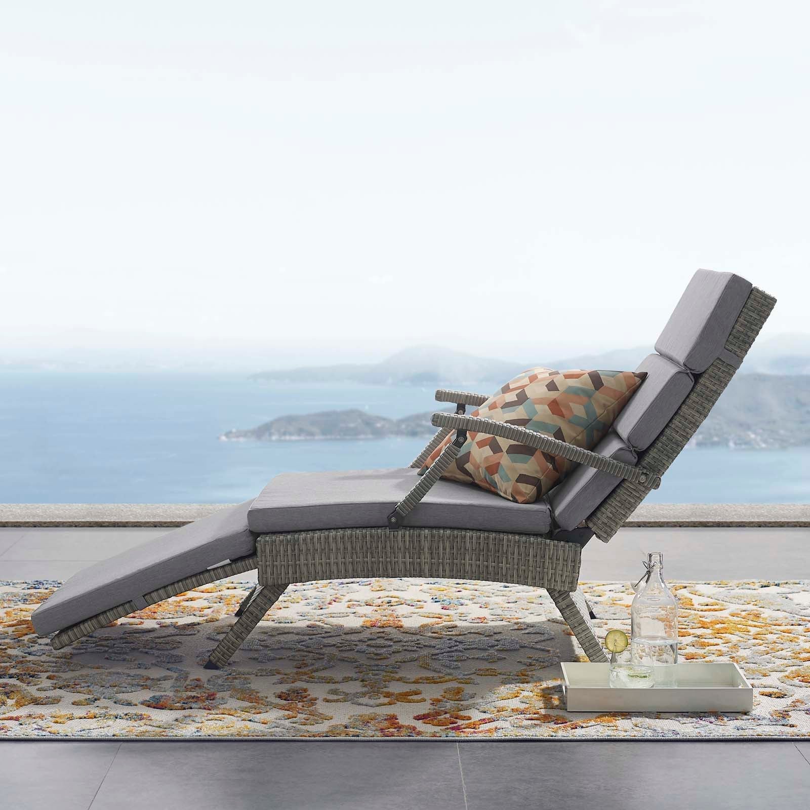 Envisage Chaise Outdoor Patio Wicker Rattan Lounge Chair - Image 22
