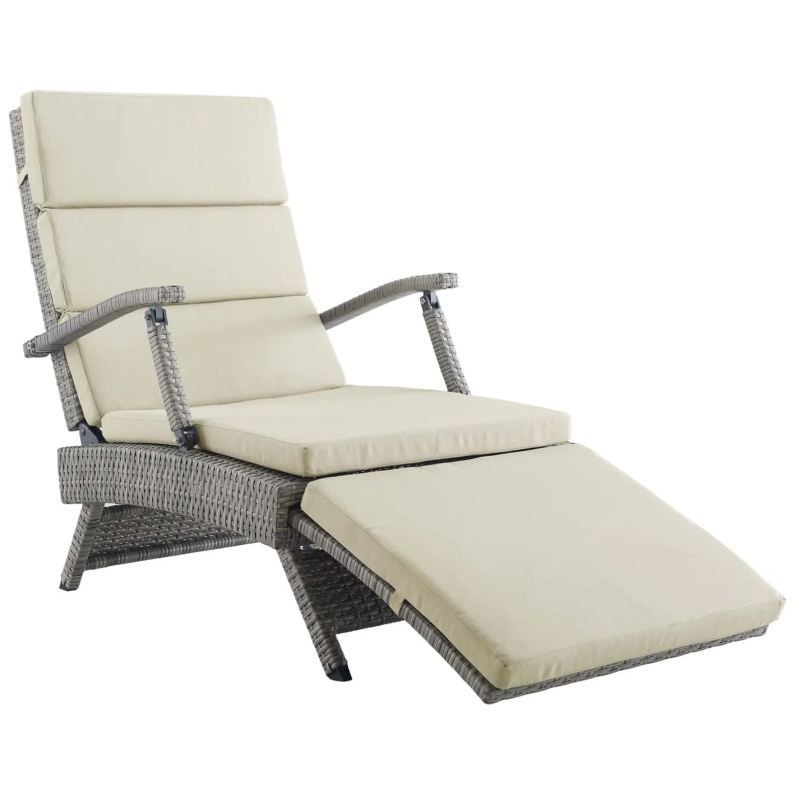 Envisage Chaise Outdoor Patio Wicker Rattan Lounge Chair - Image 3