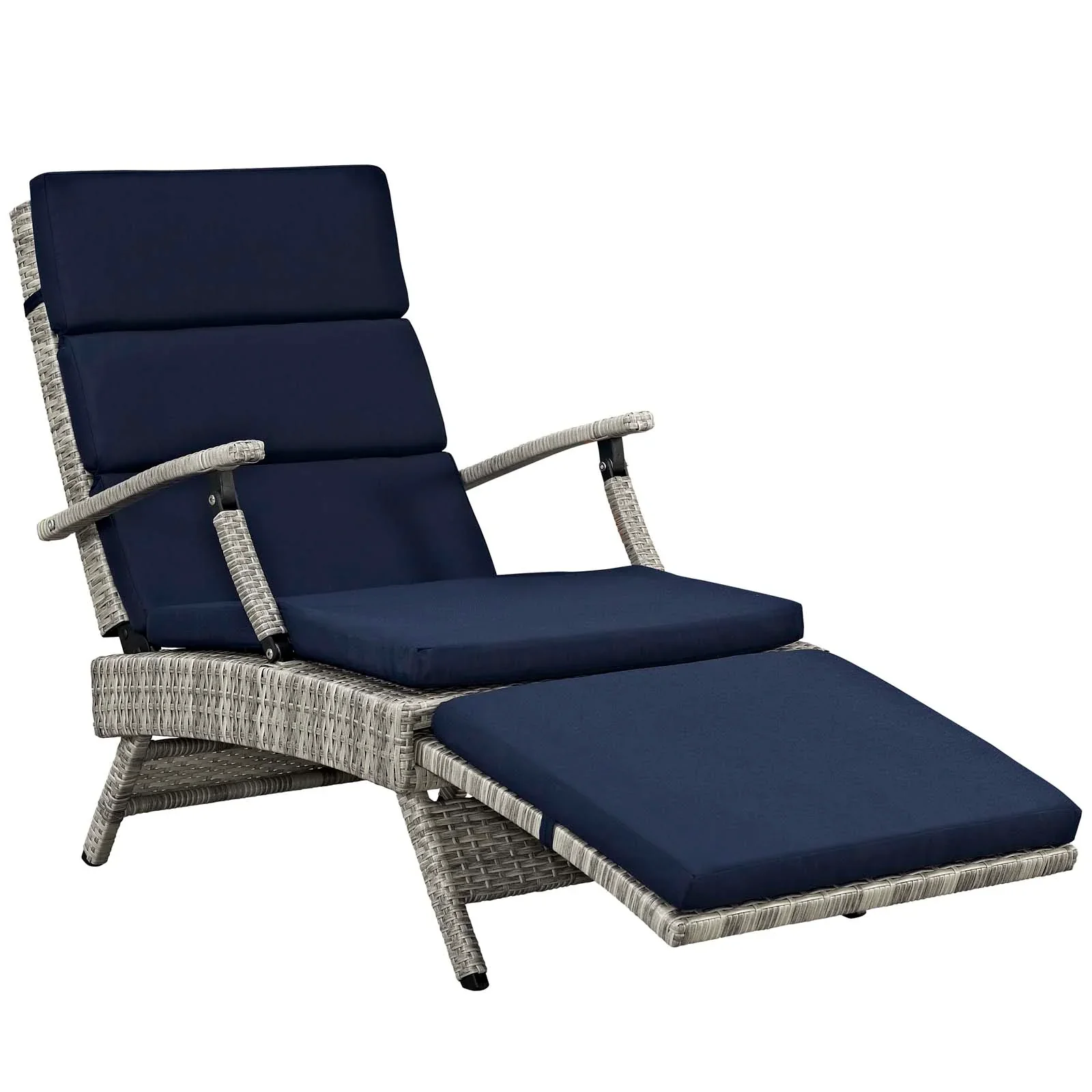 Envisage Chaise Outdoor Patio Wicker Rattan Lounge Chair - Image 34
