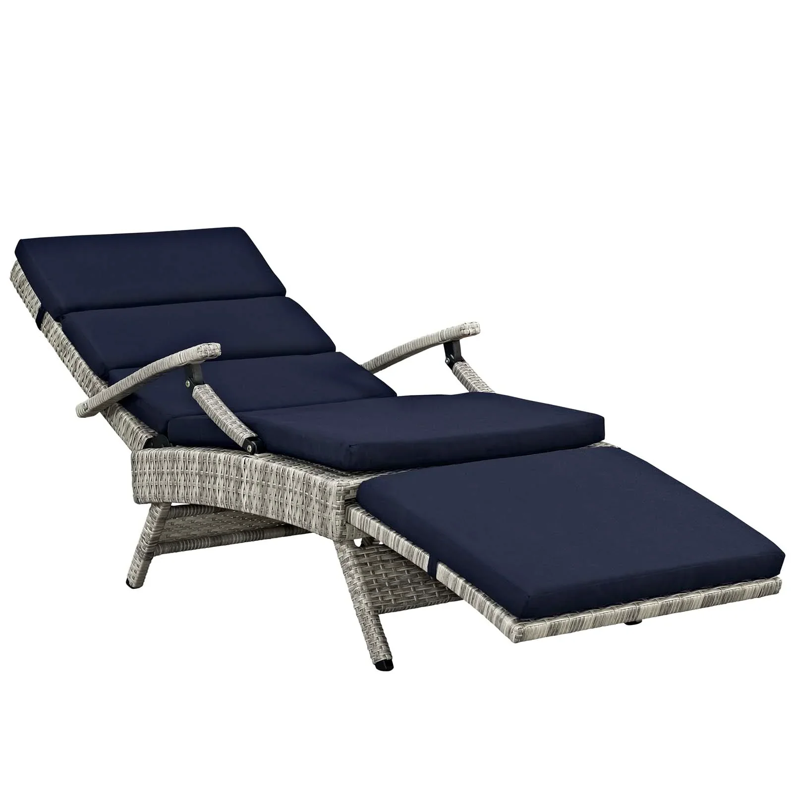 Envisage Chaise Outdoor Patio Wicker Rattan Lounge Chair - Image 37