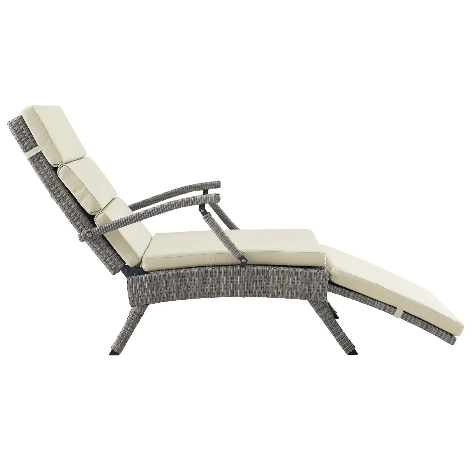 Envisage Chaise Outdoor Patio Wicker Rattan Lounge Chair - Image 5