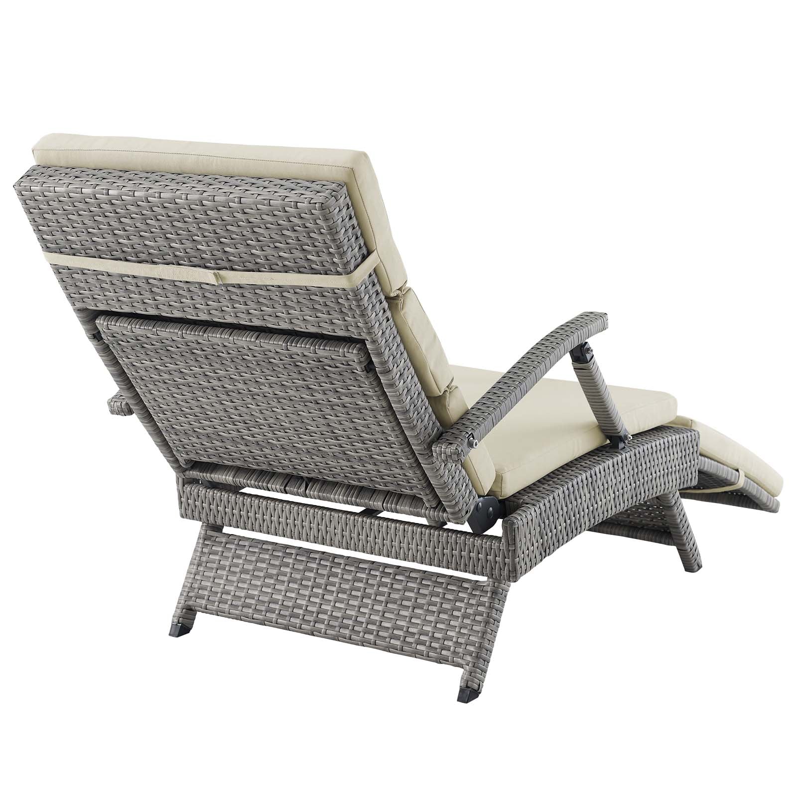 Envisage Chaise Outdoor Patio Wicker Rattan Lounge Chair - Image 6