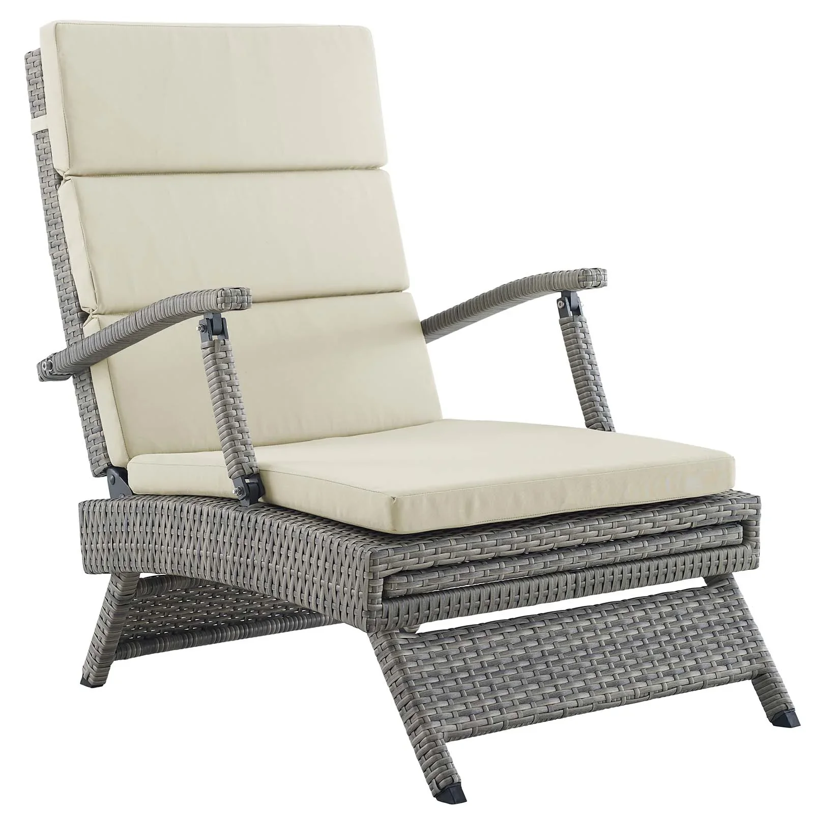 Envisage Chaise Outdoor Patio Wicker Rattan Lounge Chair - Image 9