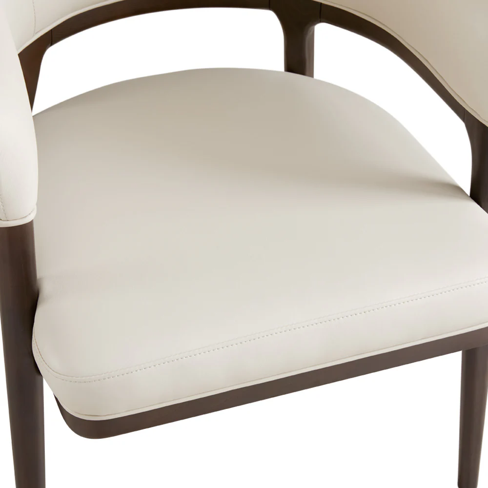 Erica Dining Chair Taupe Leatherette - Image 5