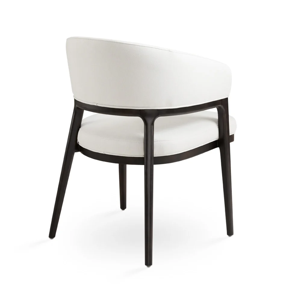Erica Dining Chair White Linen - Image 3