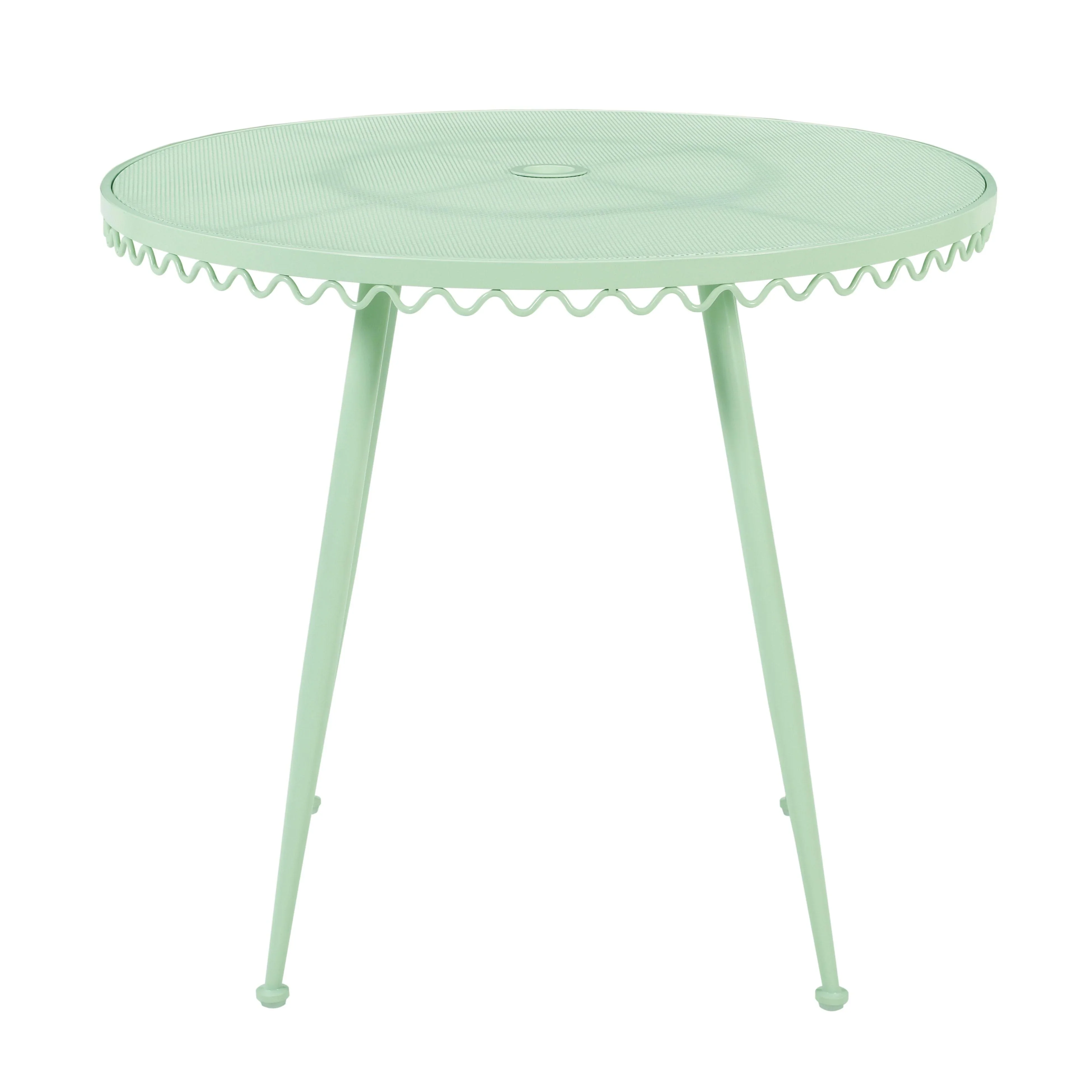 Erica 34" Wrought Iron Outdoor Round Cafe Table - Image 10