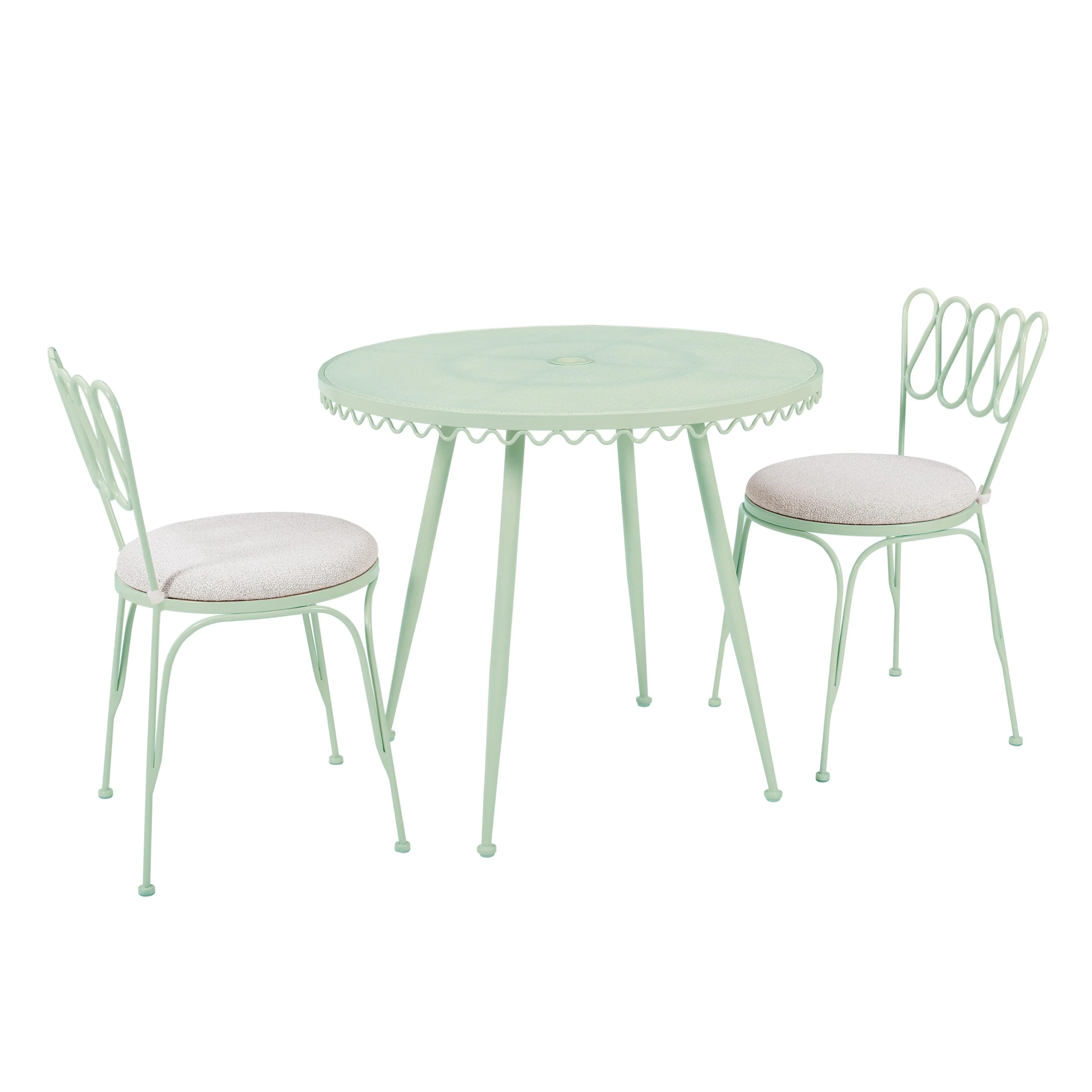 Erica 34" Wrought Iron Outdoor Round Cafe Table - Image 13