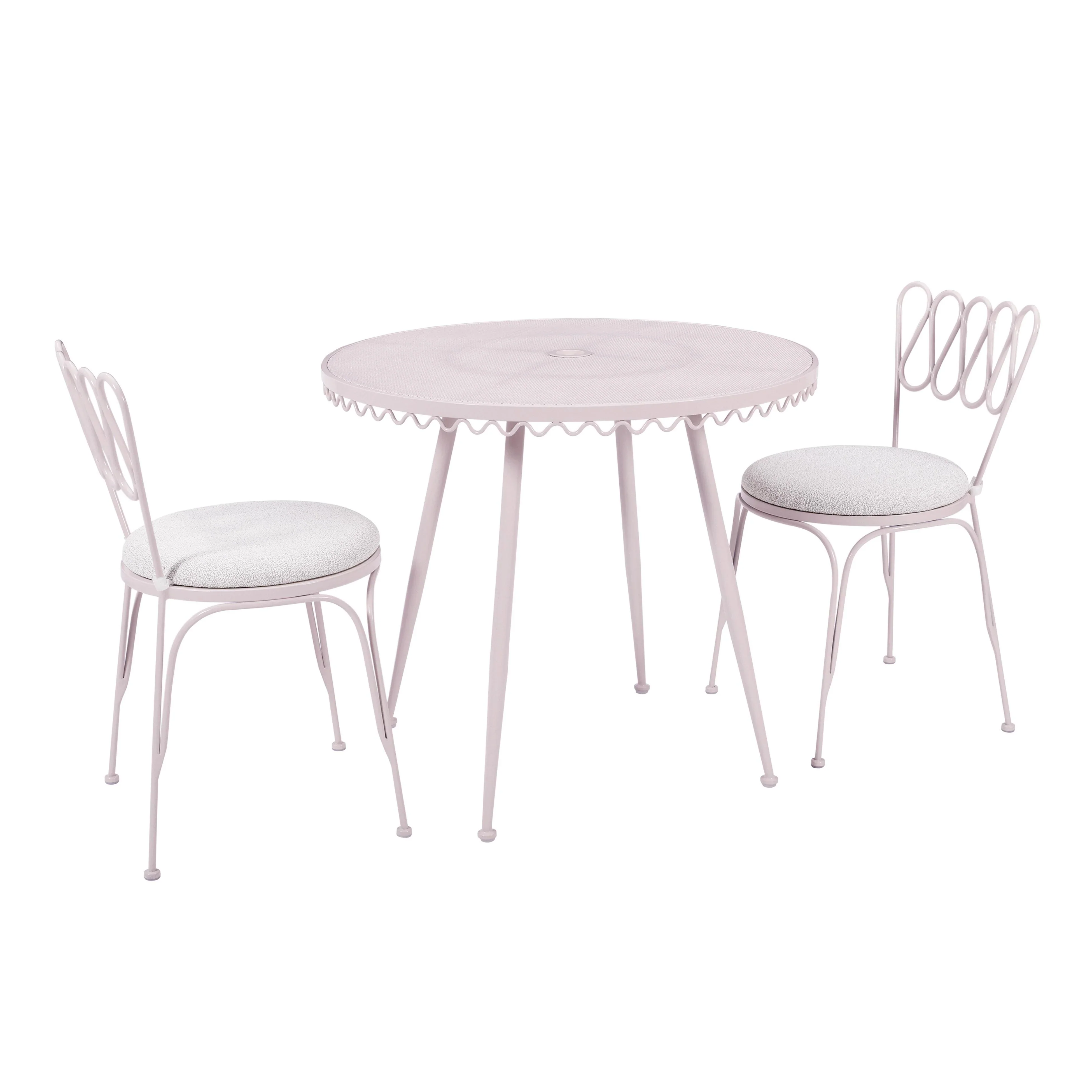 Erica 34" Wrought Iron Outdoor Round Cafe Table - Image 6