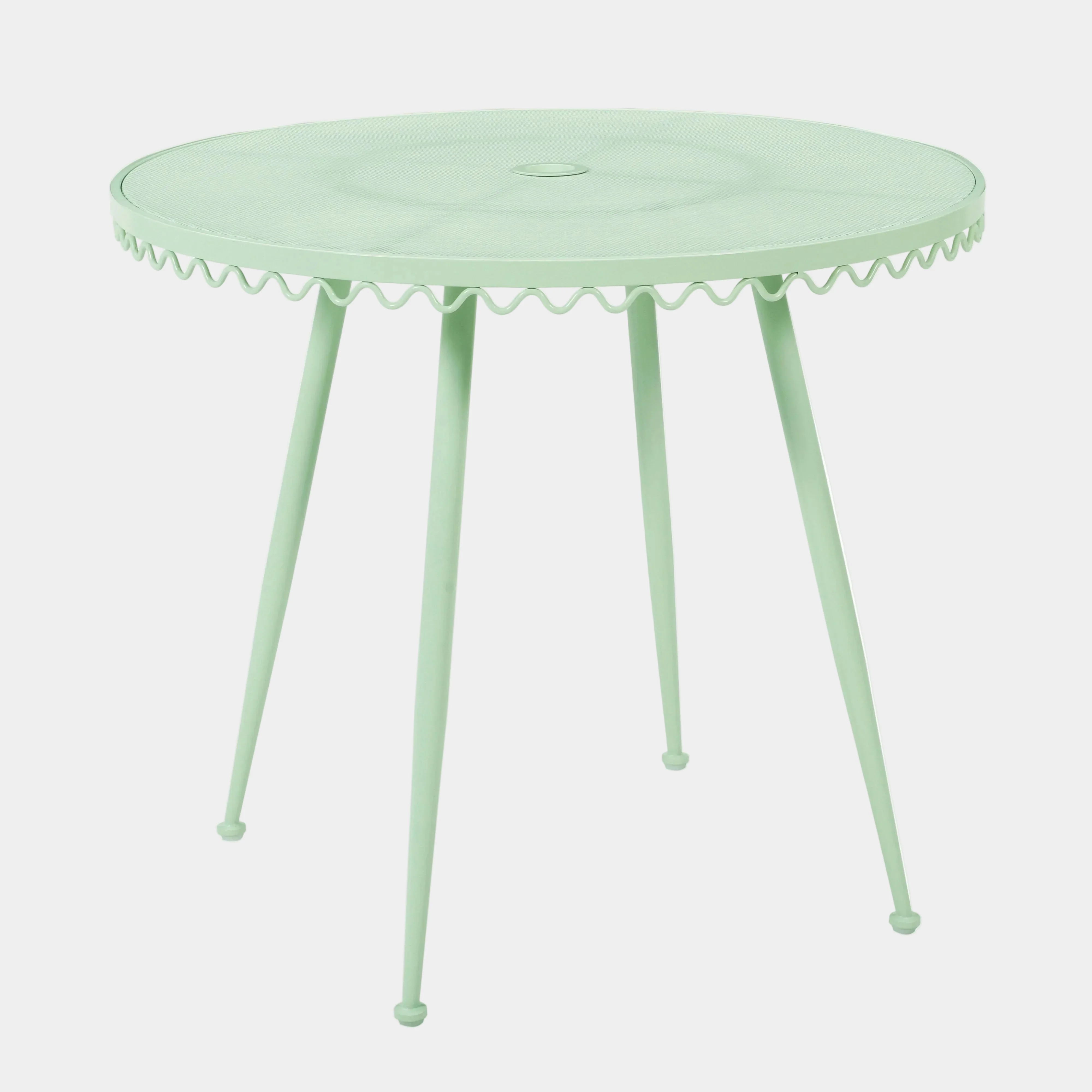 Erica 34" Wrought Iron Outdoor Round Cafe Table - Image 8