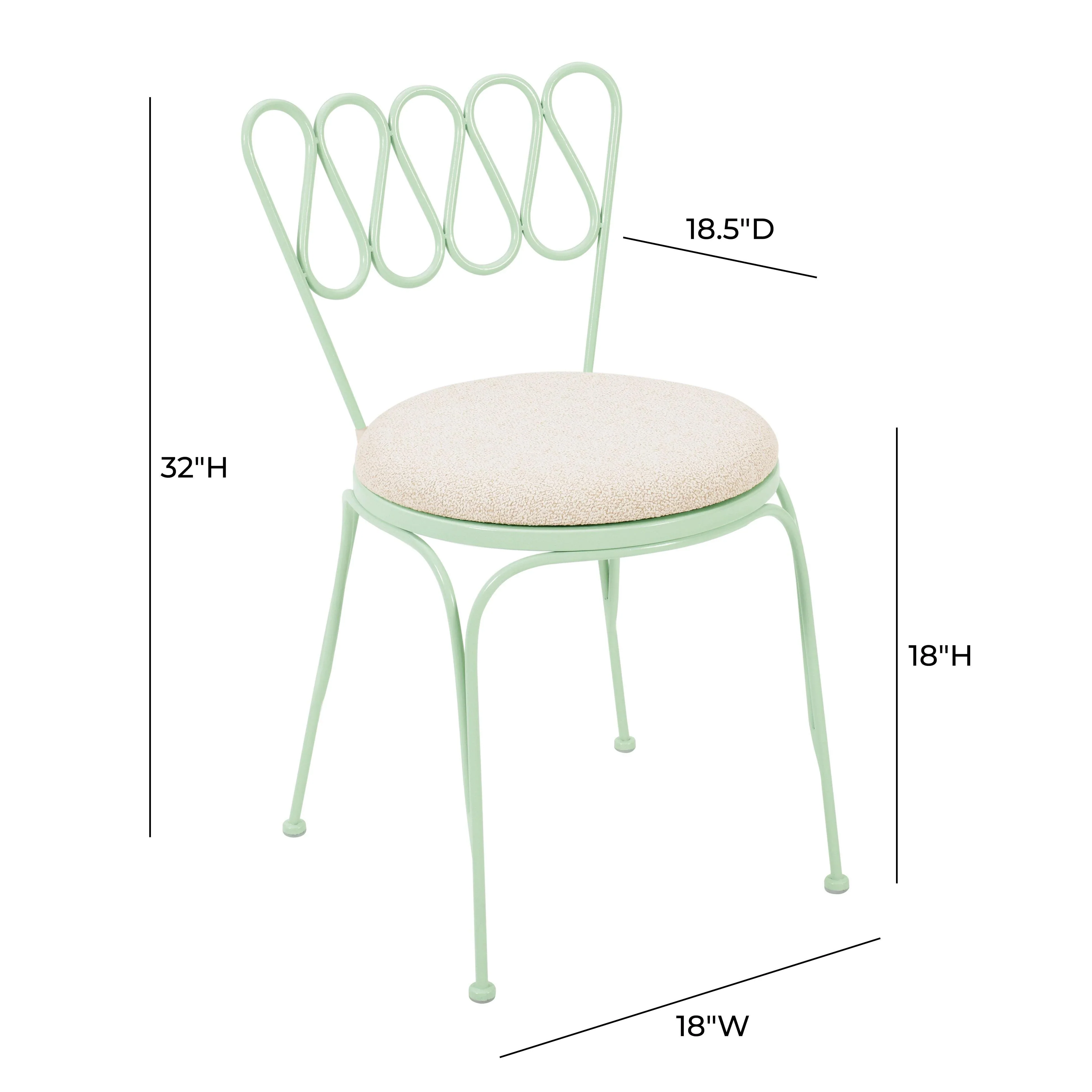 Erica Wrought Iron Outdoor Chair - Image 16