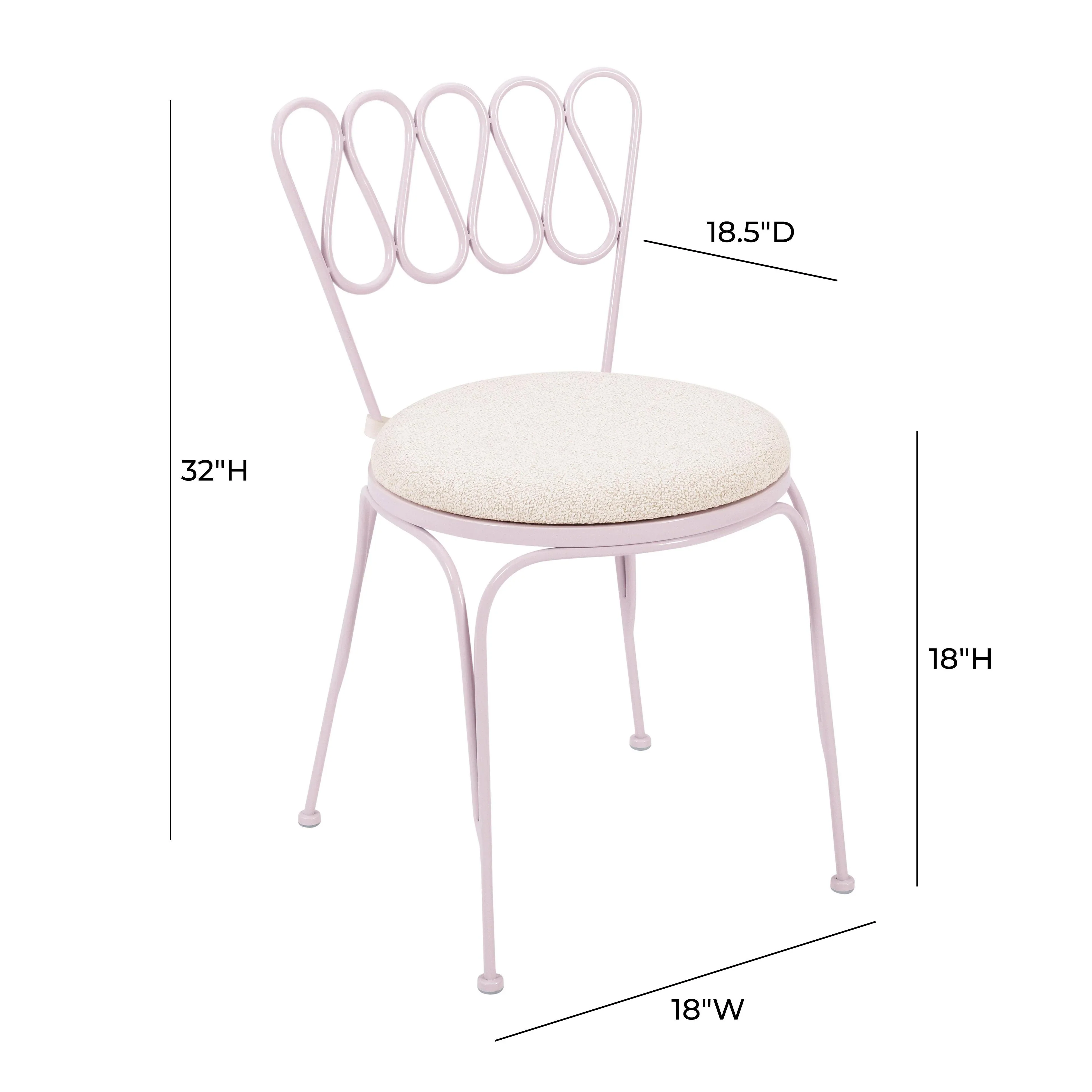 Erica Wrought Iron Outdoor Chair - Image 8