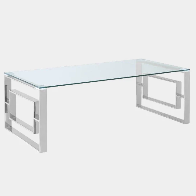 Eros Coffee Table in Silver