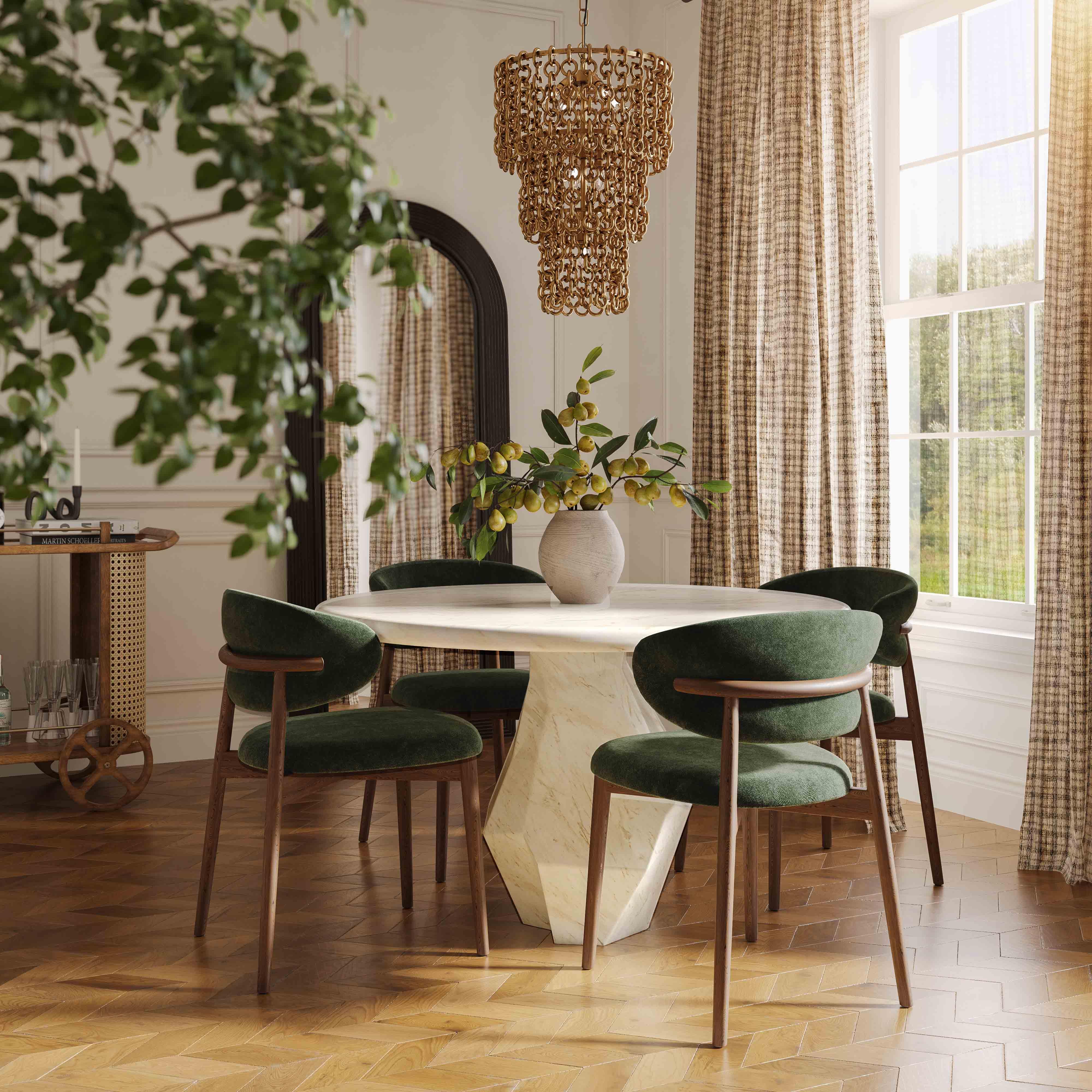 Esme 48" Faux Marble Indoor / Outdoor Round Dining Table - Image 2